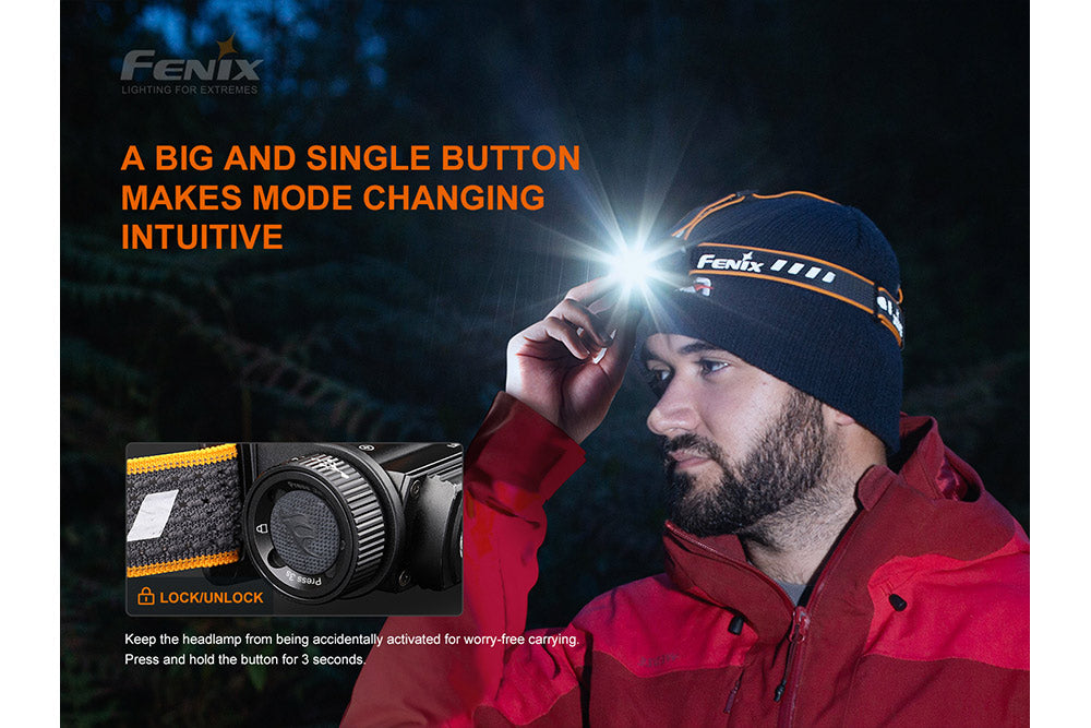 Fenix HM60R 1200 Lumens Rechargeable LED Headlamp for Camping, Hiking, Running & Outdoor Adventures - Waterproof & Lightweight Headlight