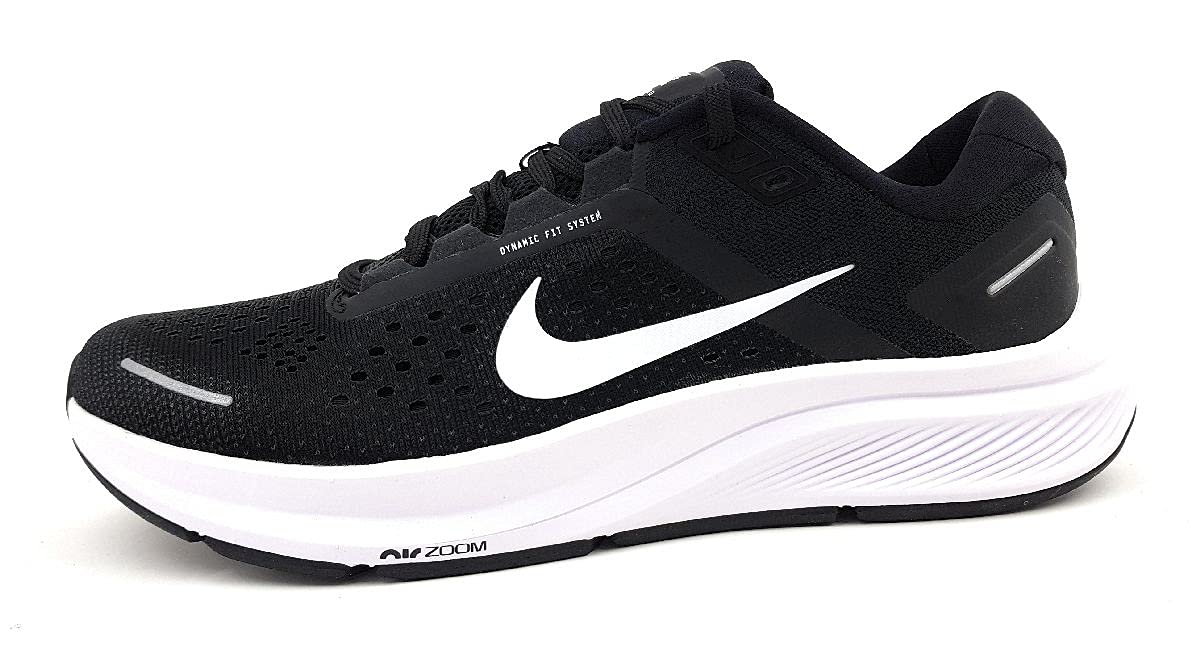 Nike Men's Air Zoom Structure 23 Trail Running Shoes - Black/White/Anthracite - Size 8 | Lightweight Cushioned Sneakers for Hiking, Outdoor Jogging & Rough Terrain Adventures