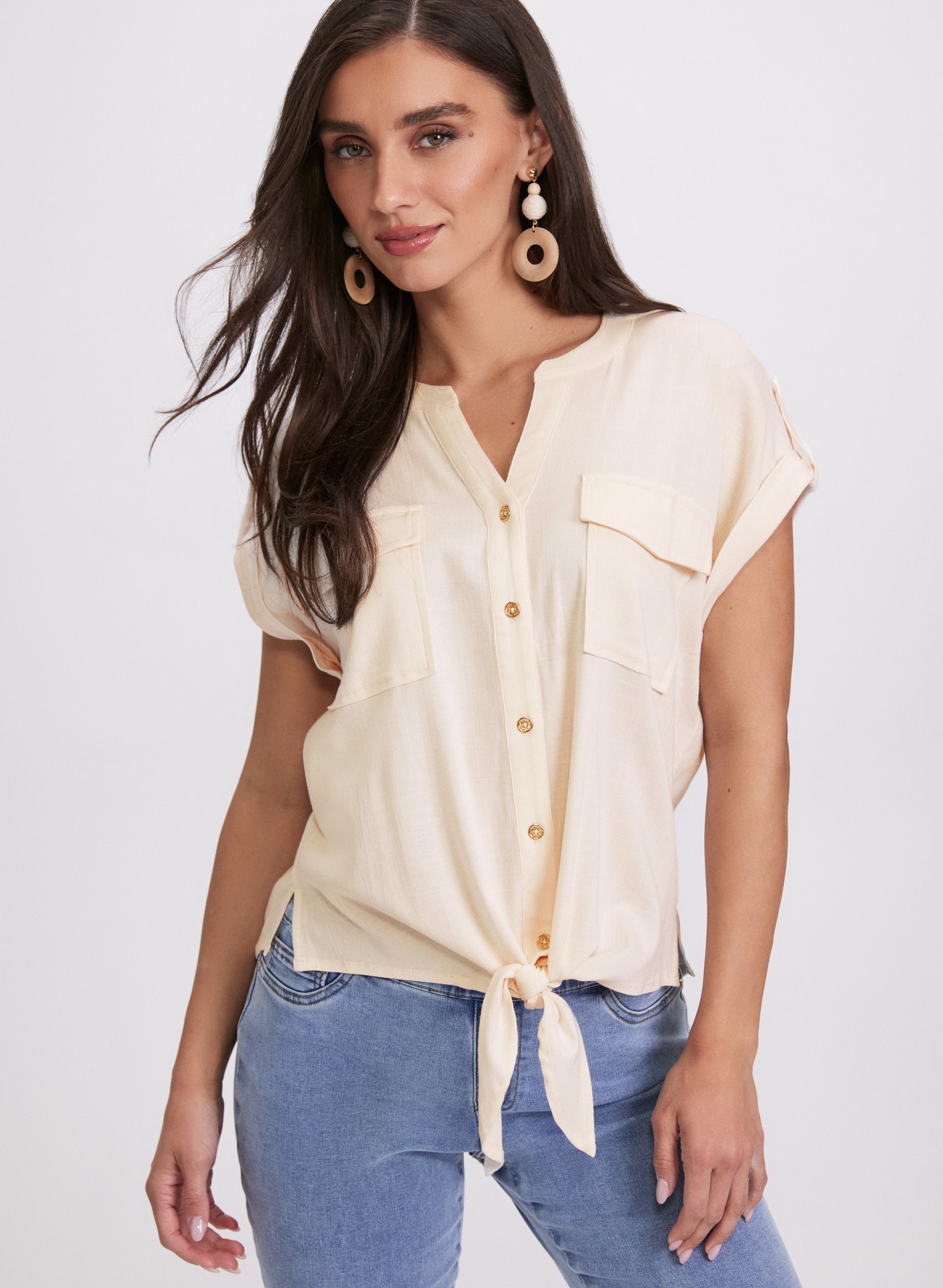 Women's Stylish Button Down Blouse - Casual & Office Wear - Perfect for Work, Dates & Everyday Outfits | Comfortable & Fashionable Shirt for Women