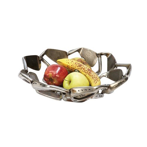 Handmade Welded Golf Iron Fruit Bowl - Unique Rustic Home Decor for Kitchen, Dining Table & Farmhouse Style | Perfect for Fruit Display, Centerpiece & Gift Idea