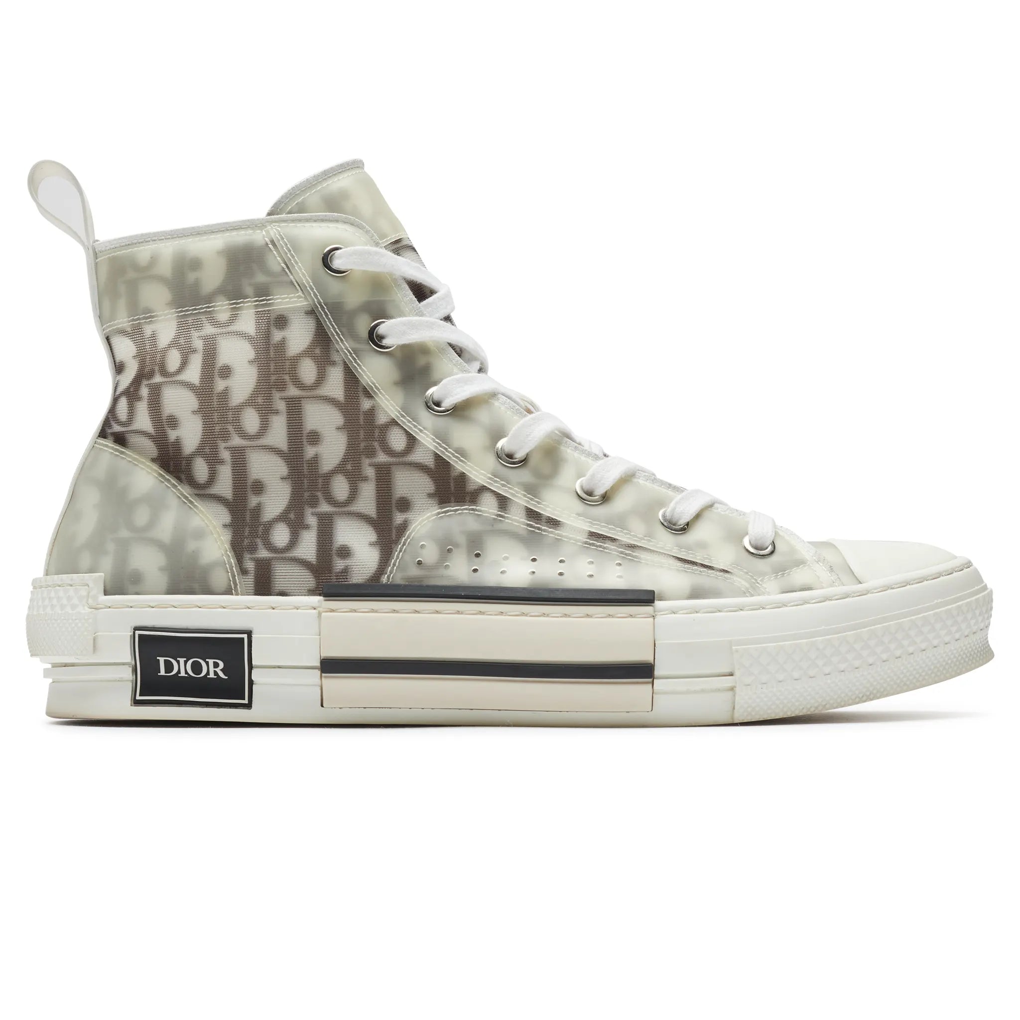 Authentic Pre-Owned Dior B23 Oblique High-Top White Sneakers - Luxury Designer Shoes for Men & Women | Perfect for Casual Wear, Street Style & Fashion Outfits