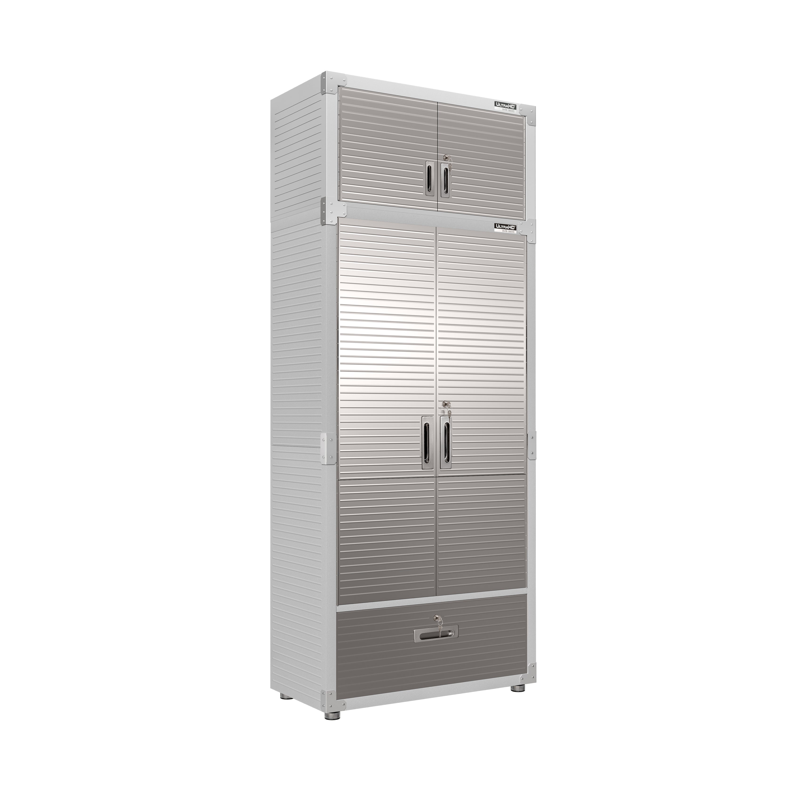 UltraHD® 2-Piece Storage Cabinet Set with Bottom Drawers - Perfect for Home, Office & Garage Organization