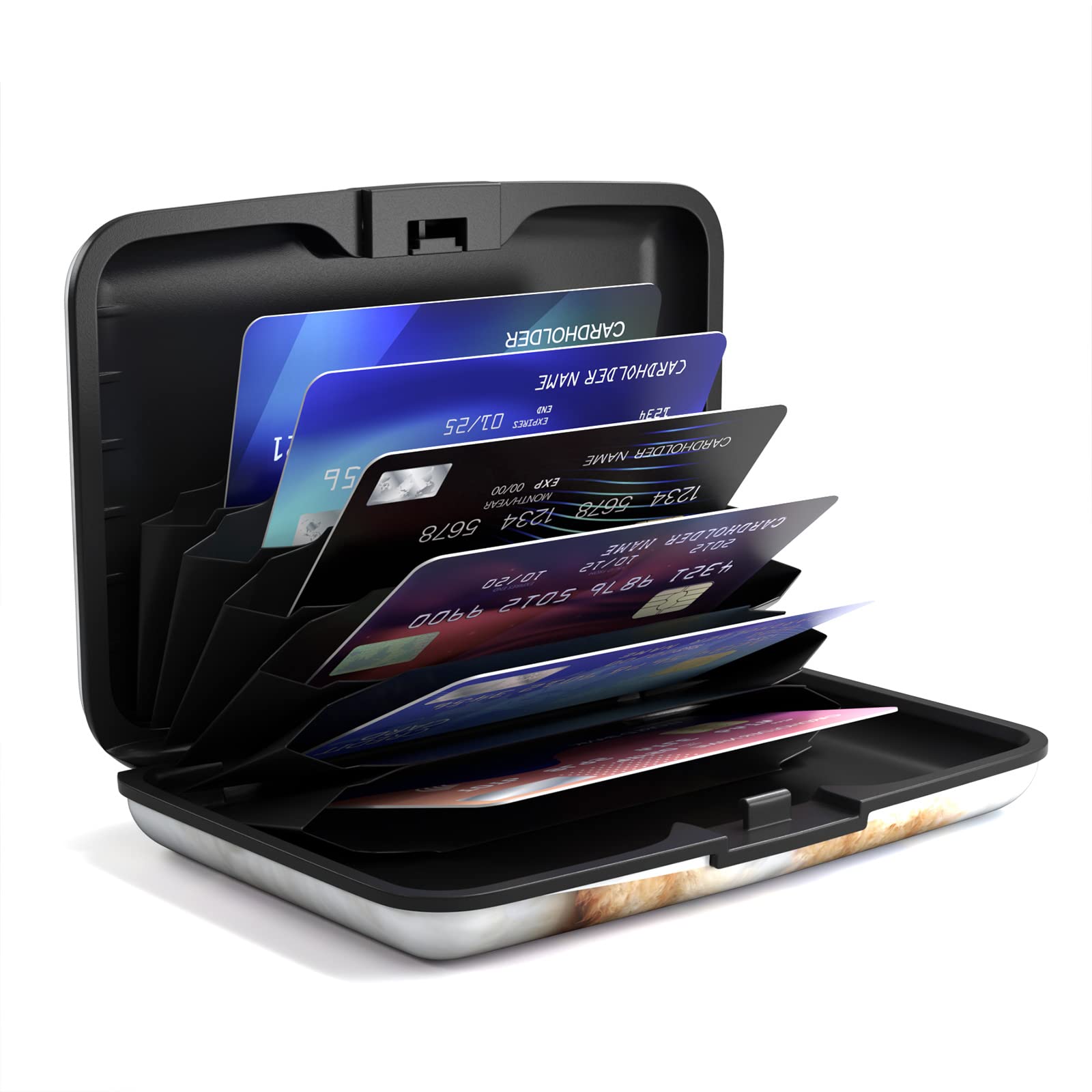 RFID Blocking Metal Credit Card Holder Wallet - Slim ID & Business Card Case for Women & Men - Cute Cat Design - Perfect for Travel, Work & Everyday Use