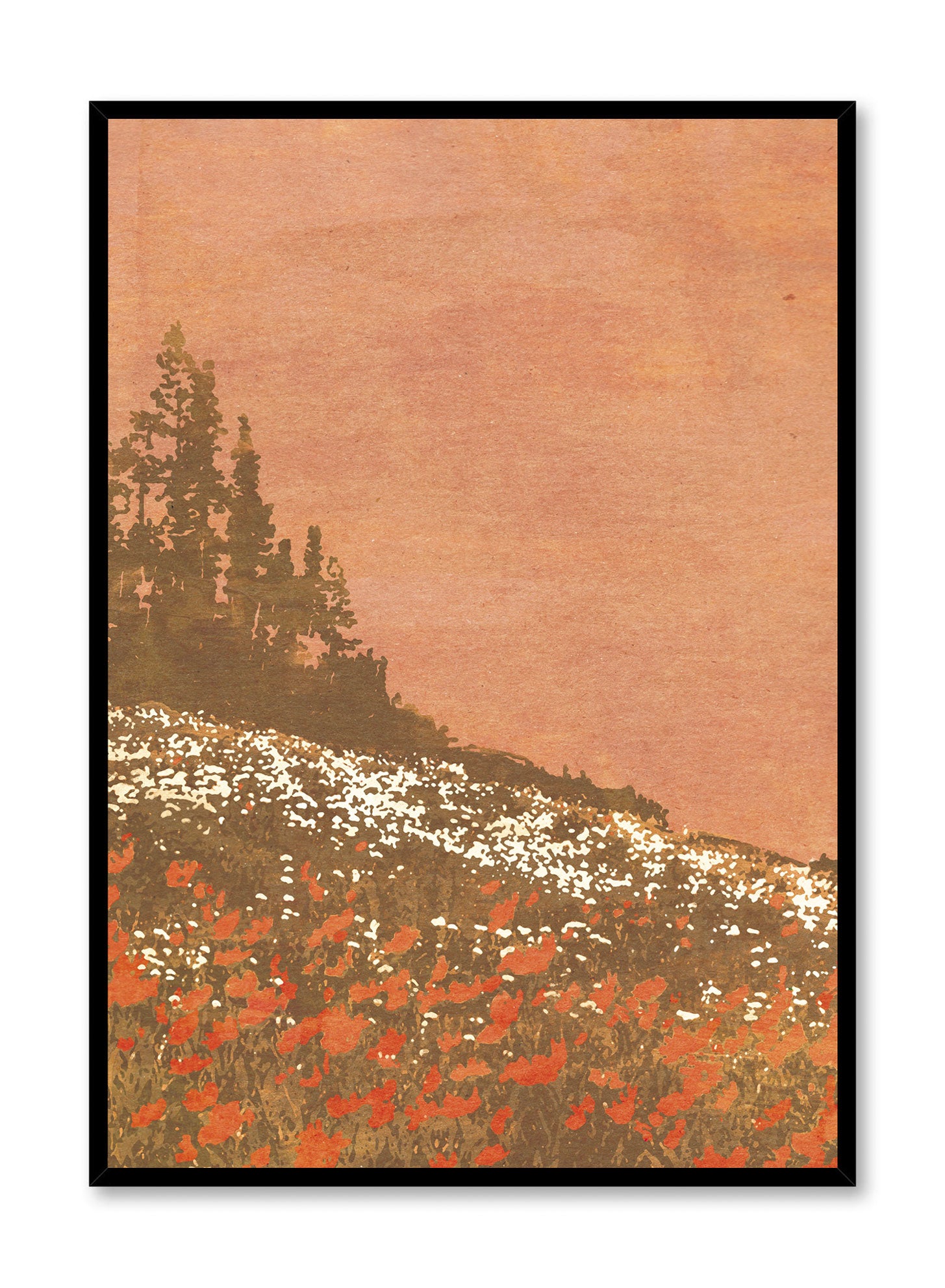 Poppy Hill Poster - Beautiful Floral Wall Art Decor for Home, Office & Gifts - Perfect for Living Room, Bedroom & Nursery Decorations