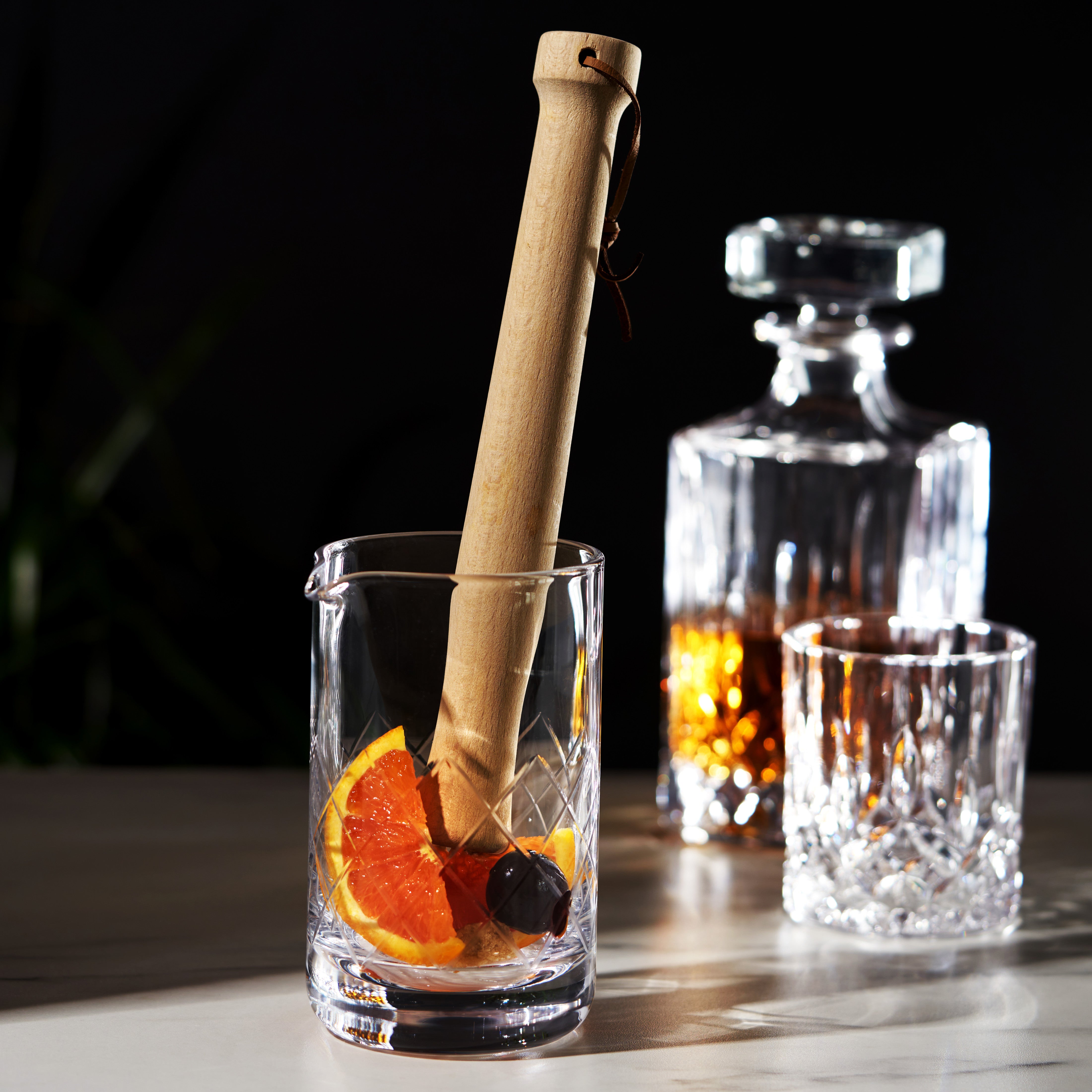 Premium Beechwood Cocktail Muddler - Bar Stirring Tool for Mojitos, Old Fashioned & Mint Juleps - Perfect for Home Bars & Mixologists
