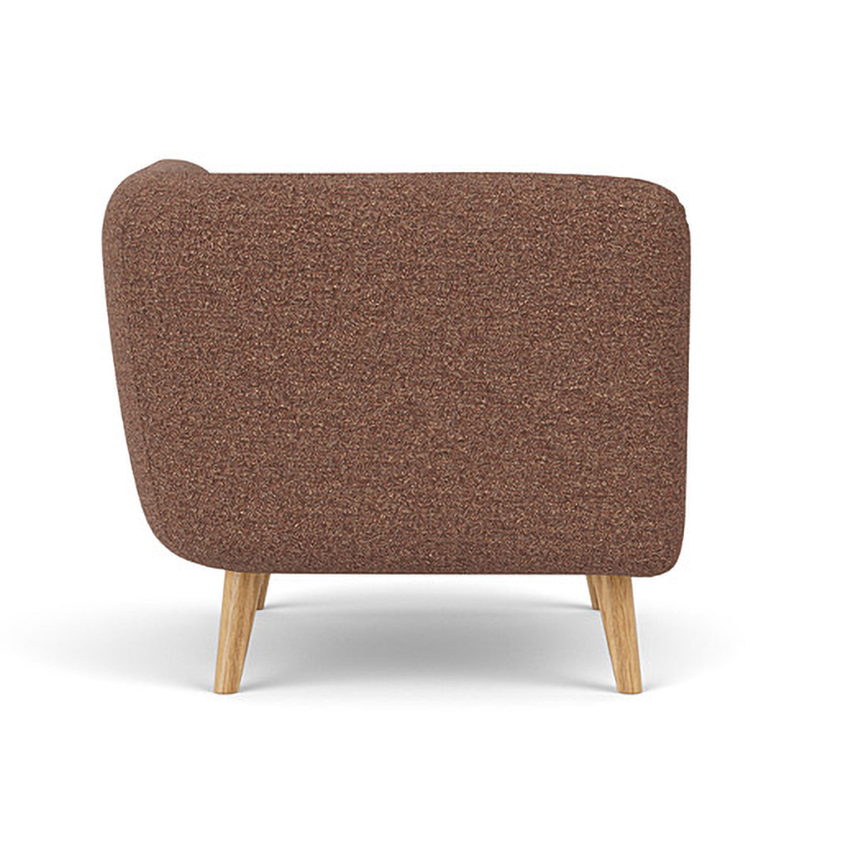 Alfred Boucle Right 1 Seater Modular Sofa - Modern Accent Chair for Living Room, Bedroom & Office - Compact Single Seater Couch with Removable Cushions