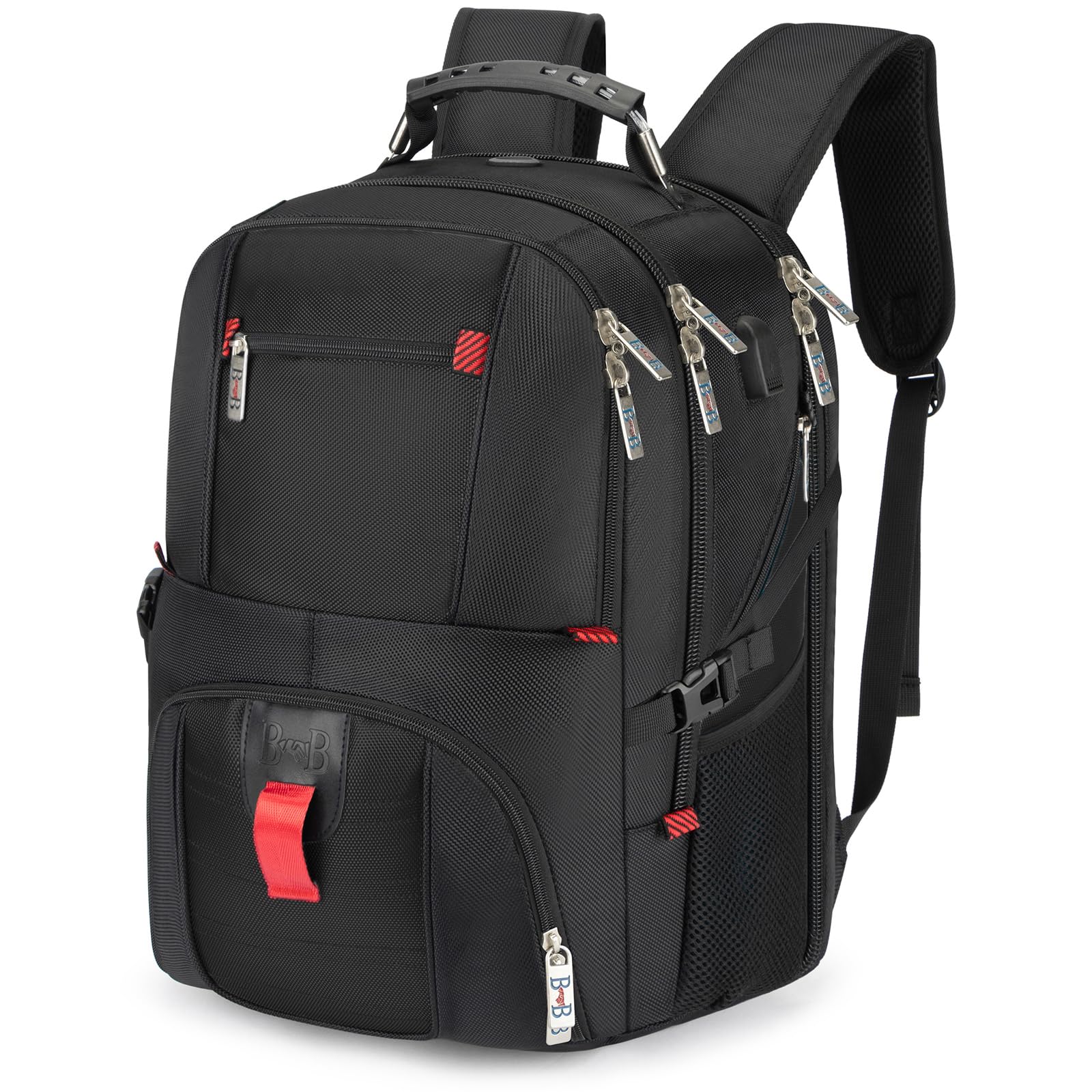 Boardingblue 17x13x8 Inch Under Seat Travel Backpack for Men & Women - Lightweight Laptop College Backpack Fits JetBlue, Spirit, Frontier Airlines - Perfect for Business Trips, Commuting & College (Black)