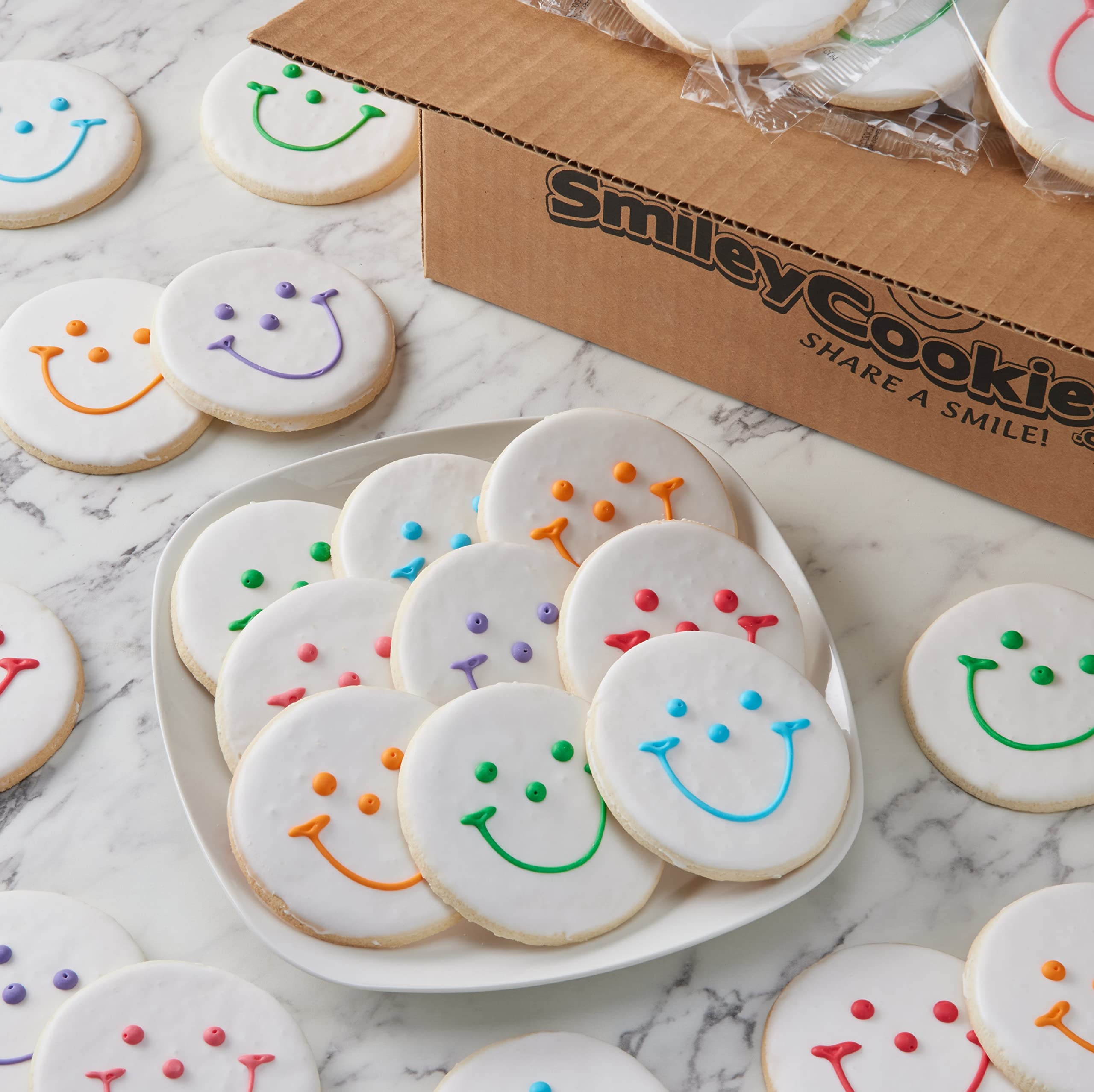 50-Pack Nut-Free Original Smiley® Face Cookies - Fun & Safe Treats for Birthday Parties, School Events & Holiday Celebrations