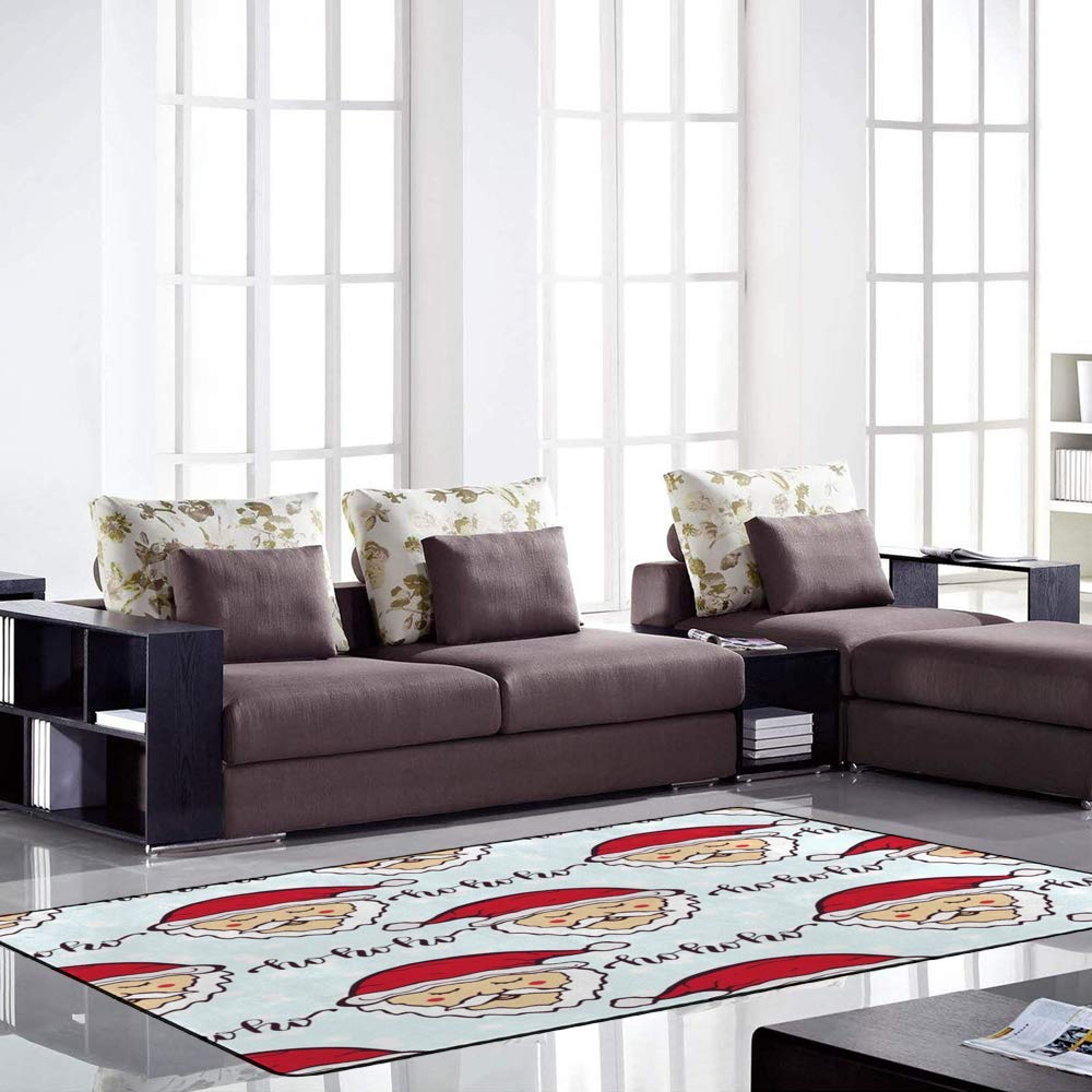 Soft Distressed Polyester Area Rug for Kids Nursery, Living Room & Bedroom - 5'25