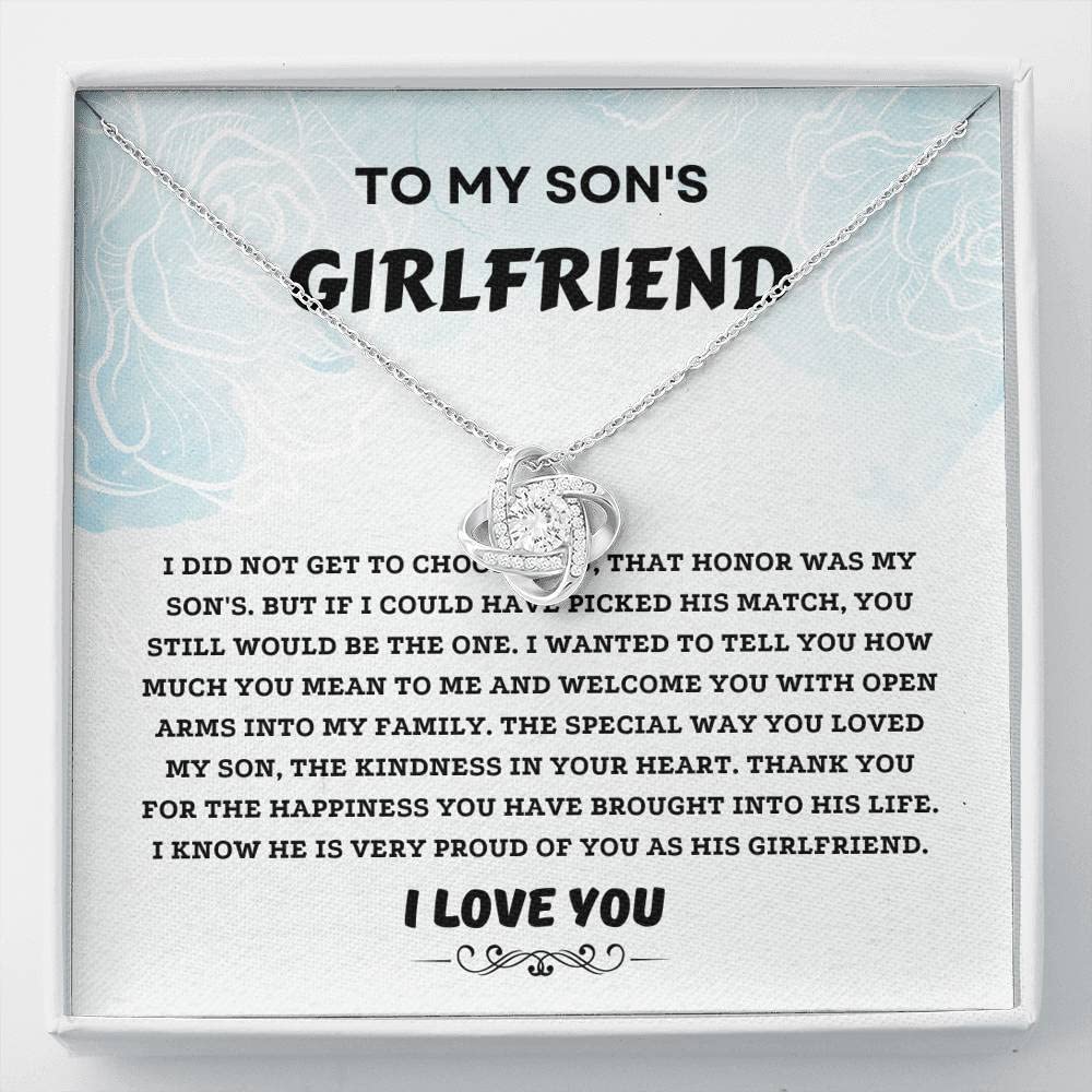 Love Knot Necklace for Girlfriend - Romantic Jewelry Gift for Her, Birthday Present, Daughter-in-Law Gift | Perfect for Anniversaries, Valentine's Day & Special Occasions