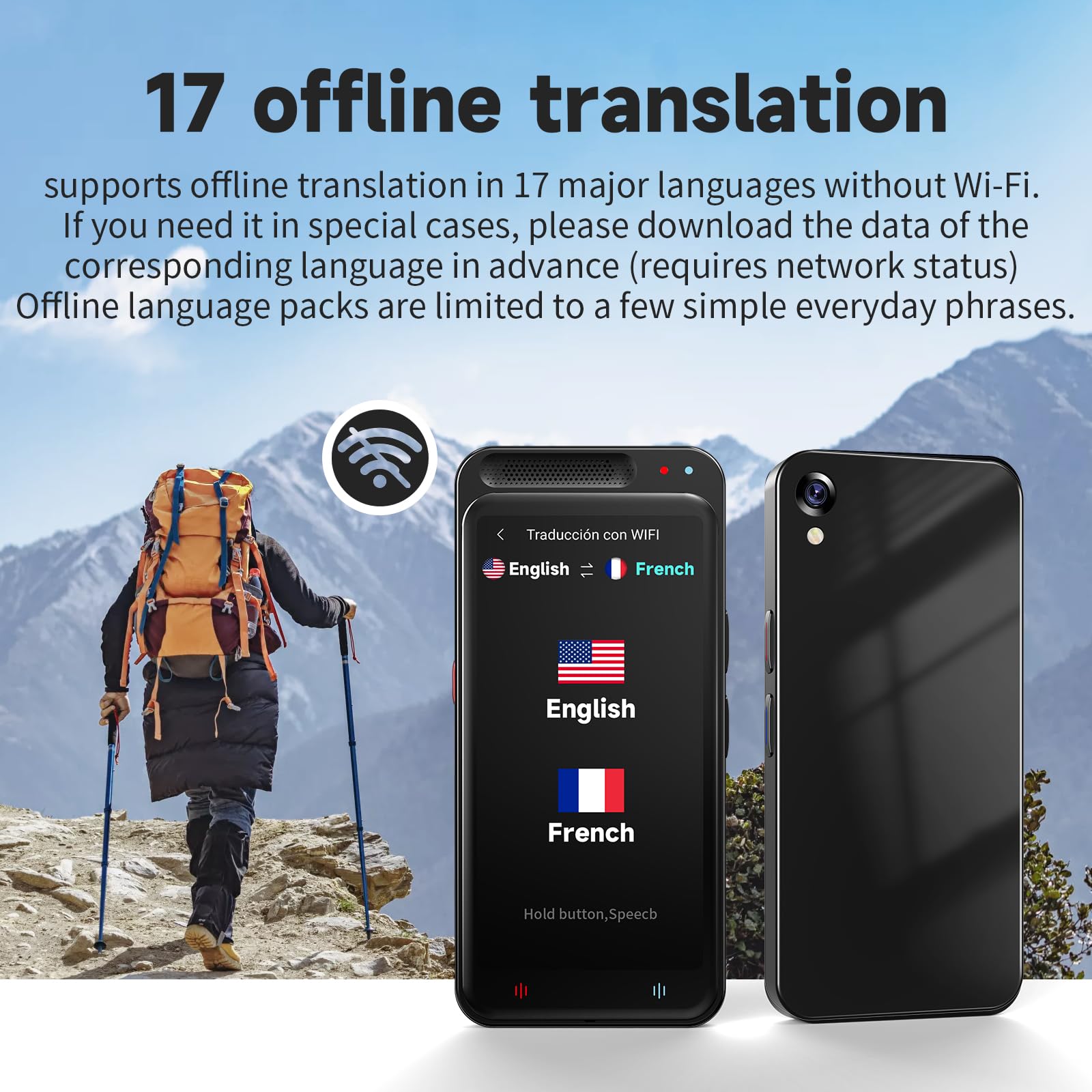 Two-Way Real-Time Language Translator Device - 138 Languages, 4.1