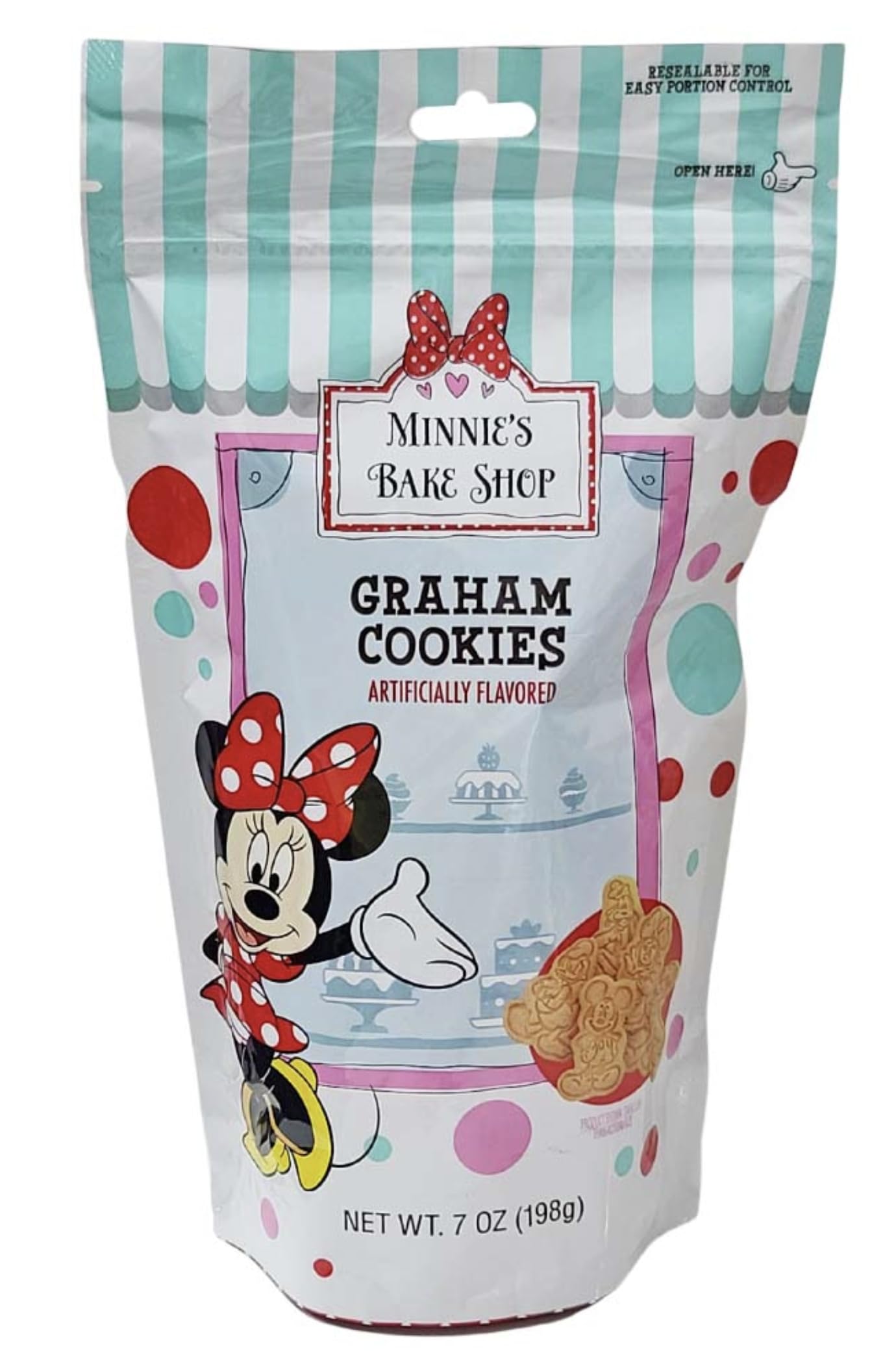 Disney Parks Minnie's Bake Shop Graham Cookies 7 Oz - Crunchy & Sweet Snack for Kids, Parties & Lunchboxes | Perfect for Baking, Desserts & Disney Themed Events