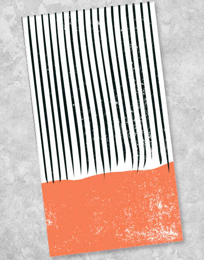 Abstract Terra Cotta Stripes Cotton Guest Towels - 36 Count Soft Absorbent Napkins for Bathroom, Kitchen & Dinner Party Decor
