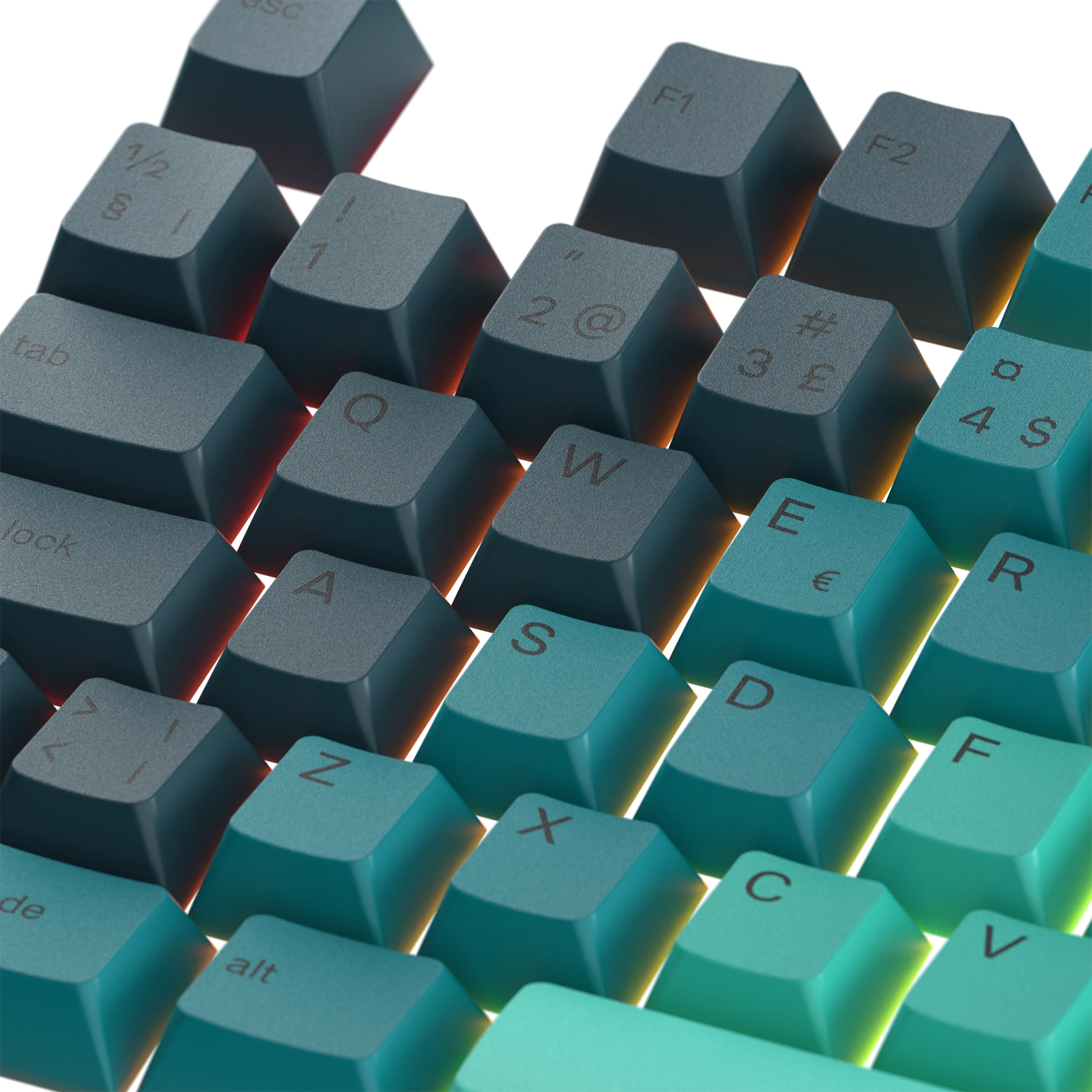 Rainforest Nordic Keycaps for Mechanical Keyboards - Custom Cherry MX Keycap Set for Gaming & Typing (Office, Home, Gaming PC Setup)
