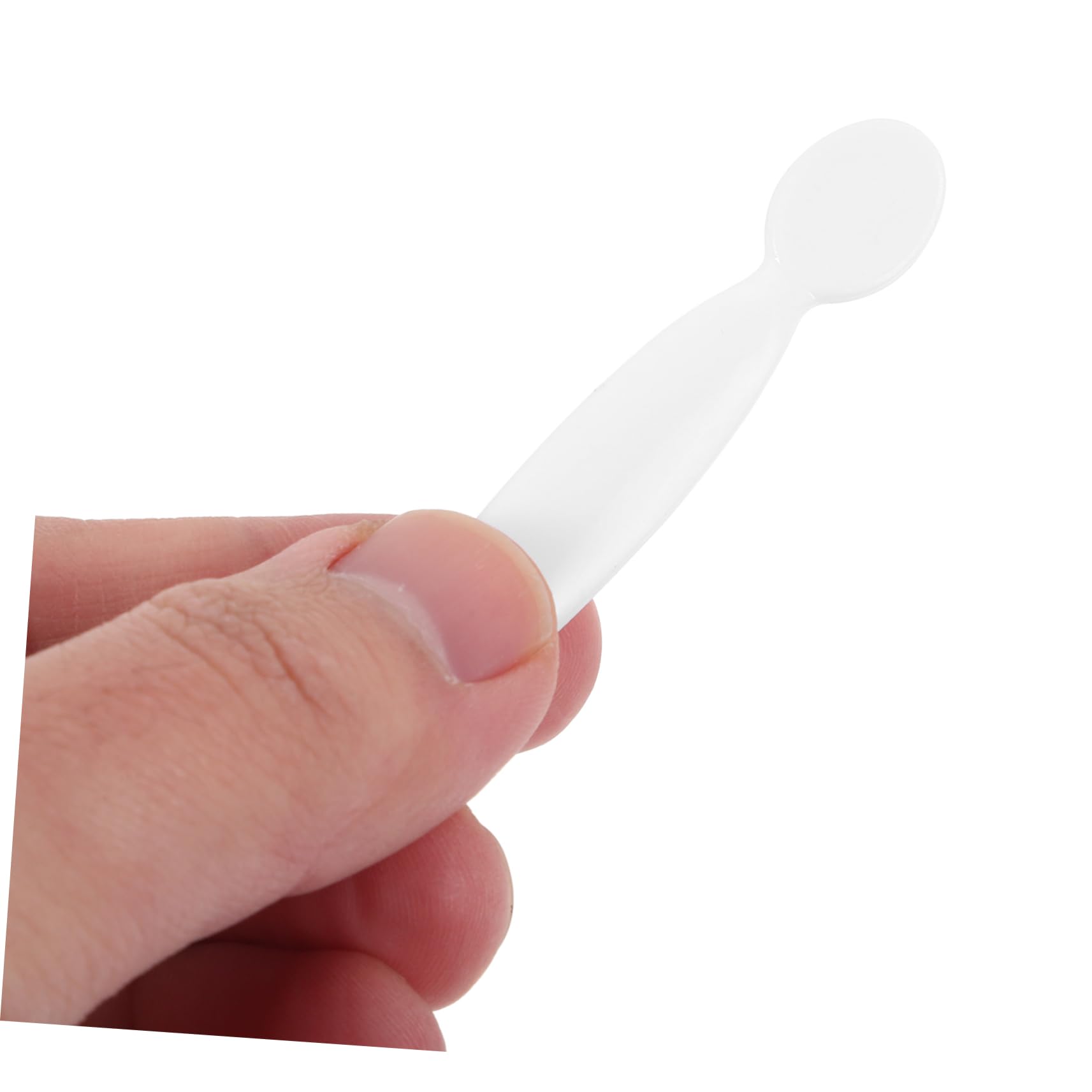 FOMIYES 20pcs Mini Lotion Spatula - White PP Cosmetic Spatula for Makeup, Skincare, Creams & Jars - Perfect for Travel, Salon & Home Use