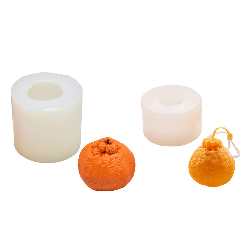 DIY Creative Orange Fruit Candle Silicone Mold - Handmade Fruit Shaped Mousse Baking Molds for Candle Making, Plaster, Cake & Soap Molds - Perfect for Home Decor, Wedding Favors & Craft Projects