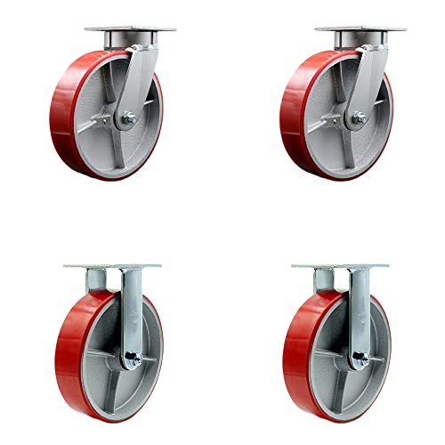 2 Swivel - 2 Rigid