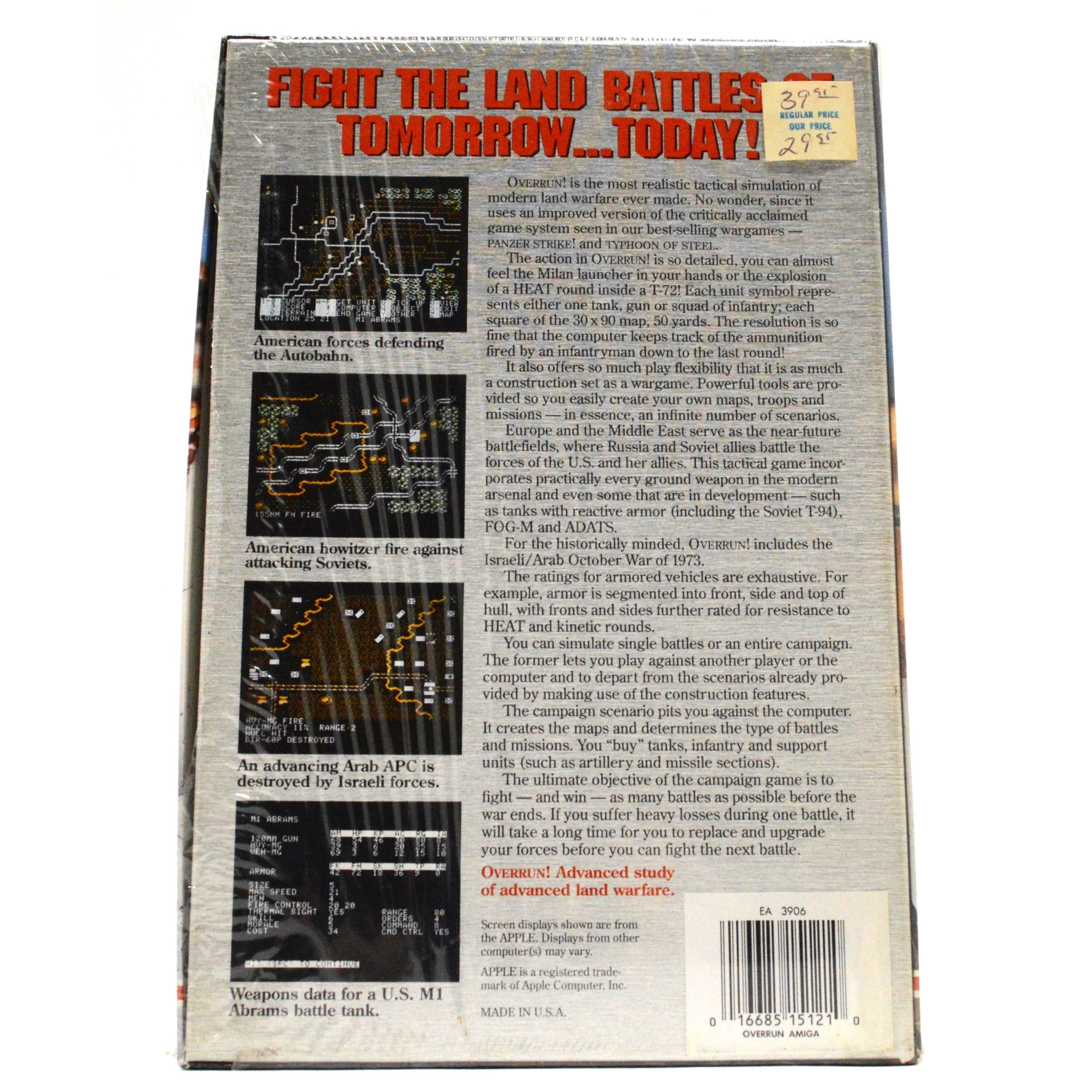 Brand New AMIGA OVERRUN! Tactical Warfare Computer Game - Factory Sealed by SSI | Classic Strategy Game for PC Gaming Enthusiasts & Retro Collectors