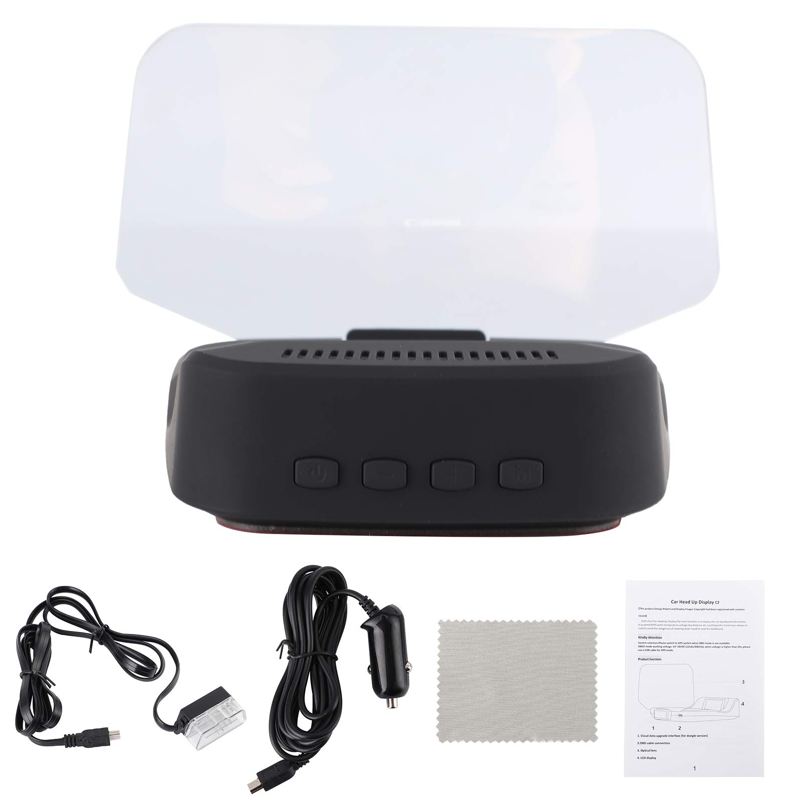 Universal Car HUD Head-Up Display - OBD2 & GPS Speed Projector for Real-Time Driving Data - Digital Speedometer for Enhanced Safety (Ideal for Night Driving & Highway Use)