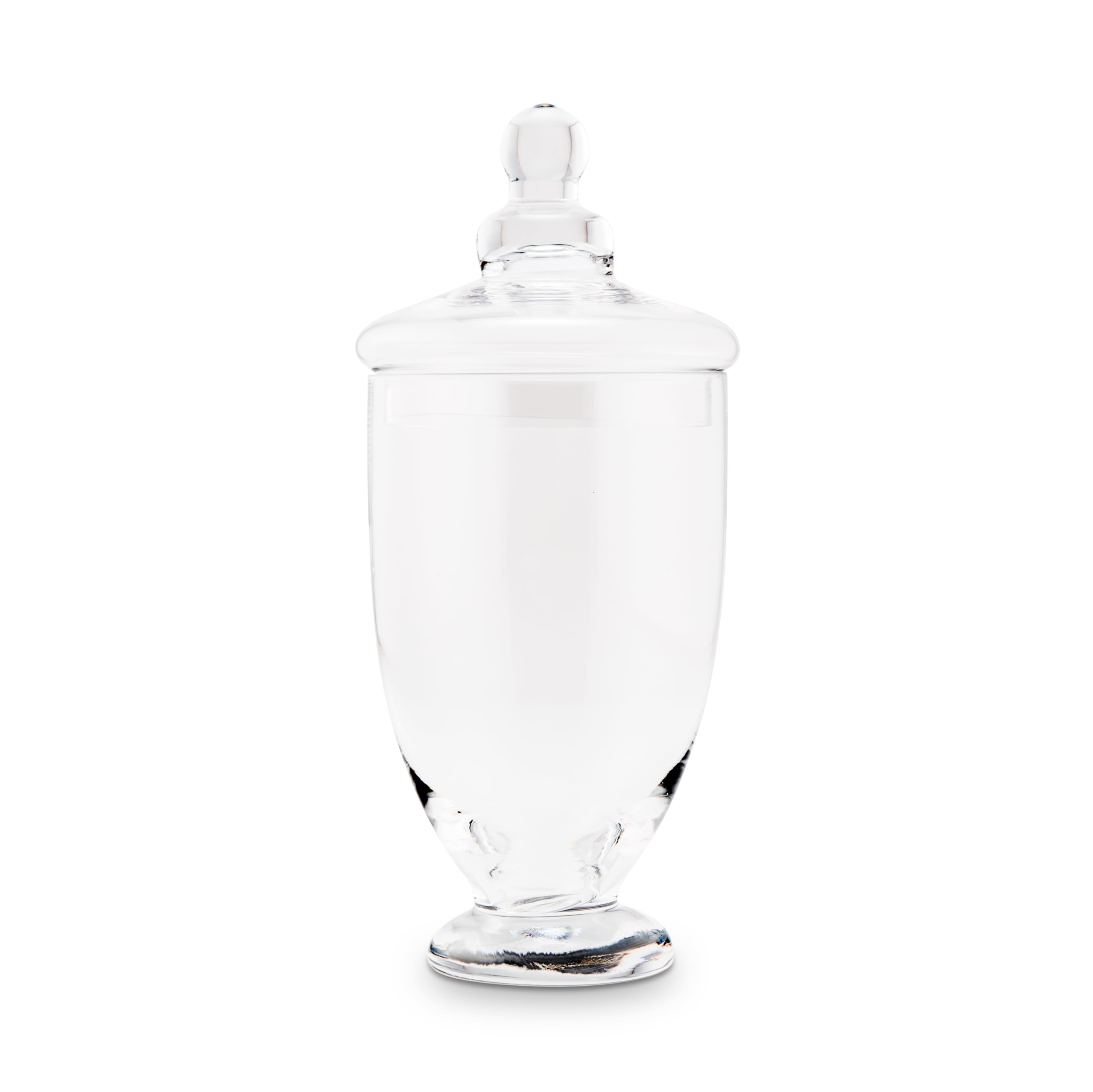 WEDDINGSTAR Small Glass Apothecary Candy Jar with Lid - Elegant Footed Vase for Wedding Favors, Party Decor & Home Storage | Perfect for Candy, Treats, Bathroom Organizers & Centerpieces