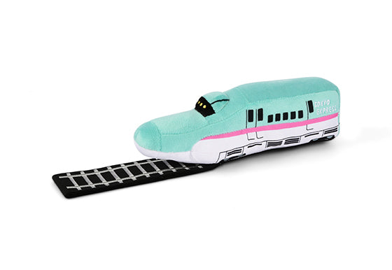 P.L.A.Y. Canine Commute Plush Dog Toy - Barking Bullet Train for Small & Medium Dogs | Soft & Durable Interactive Pet Toy for Indoor Play & Travel Comfort
