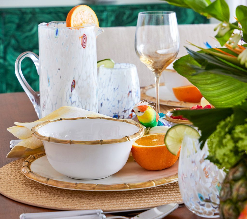 Premium White Gala Pitcher - Elegant Glass Pitcher for Iced Tea, Lemonade & Cocktails - Perfect for Parties, Picnics & Home Entertaining