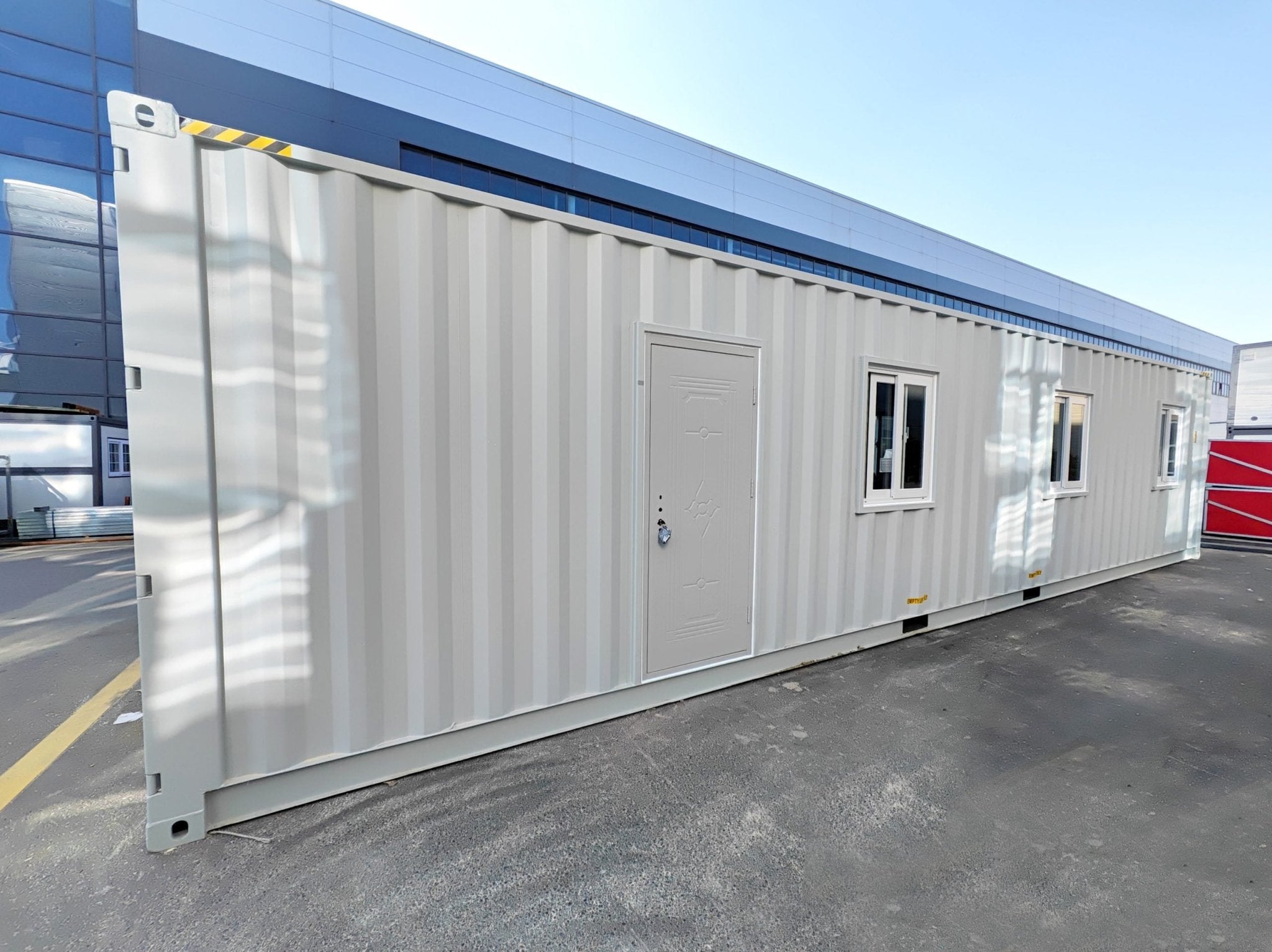 40 FT Insulated Mobile Office Cabin - Off Grid Shipping Container Workspace for Construction Sites & Remote Work | Portable Prefab Office Solution | SKU: 3520247