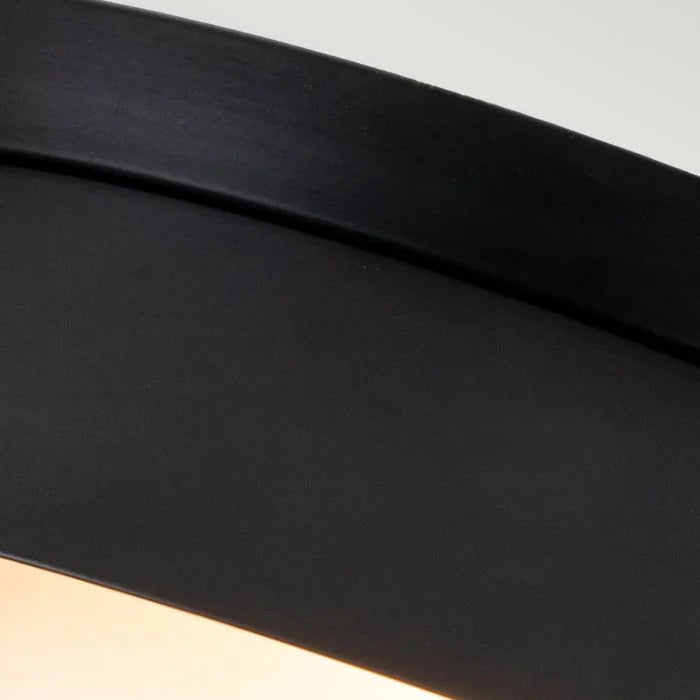 2Lt Flush Mount IP44 Waterproof LED Ceiling Light - Matte Black Finish for Bathroom, Kitchen & Indoor Lighting
