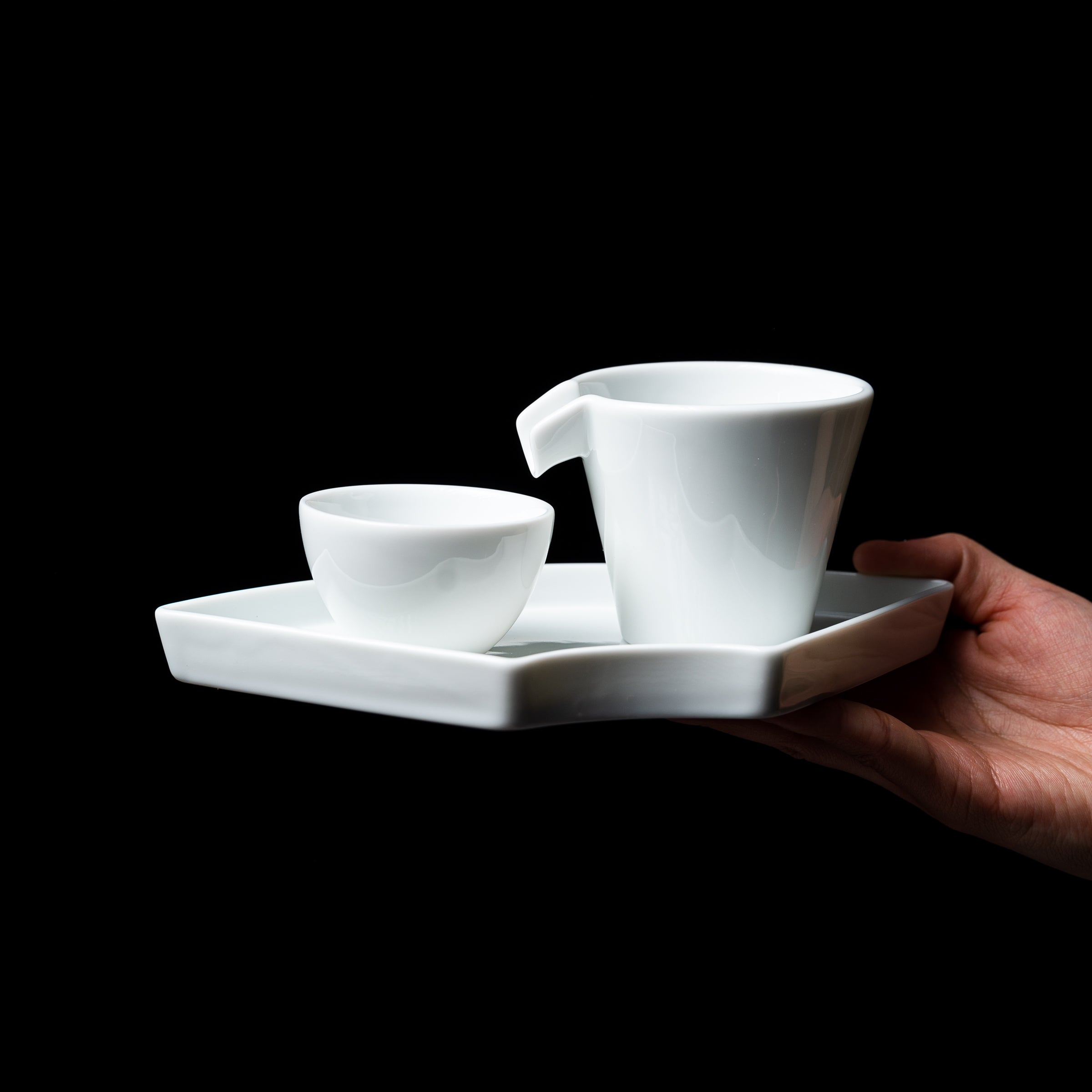 Premium Pure White Sake Set - Kaneko Kohyo Japanese Ceramic Drinking Vessels for Sake, Wine & Tea | Perfect for Home Entertaining, Traditional Tea Ceremonies & Gift Giving