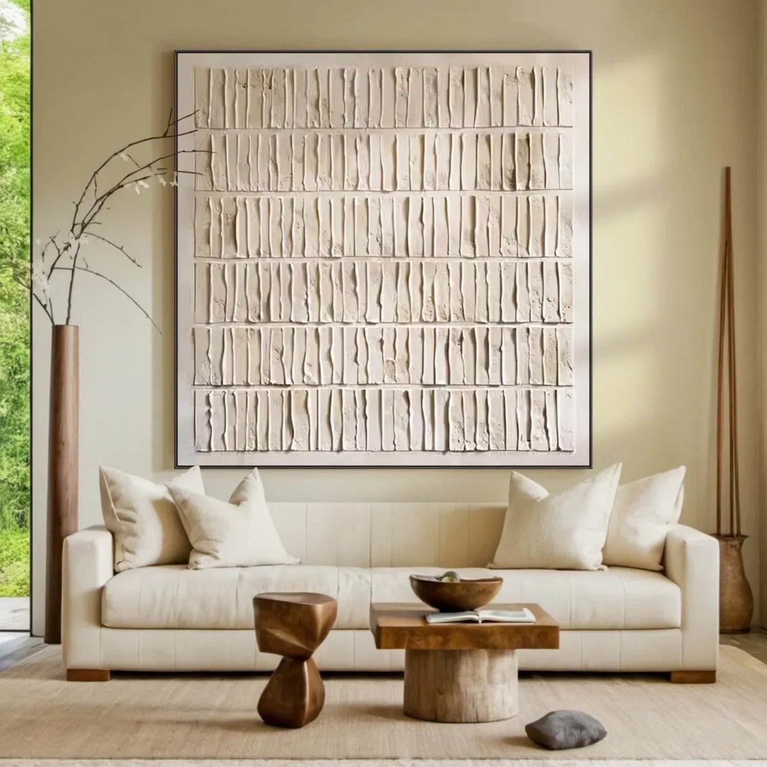 Beige & Brown Abstract Wall Art Print #BB127 - Modern Home Decor for Living Room, Bedroom & Office