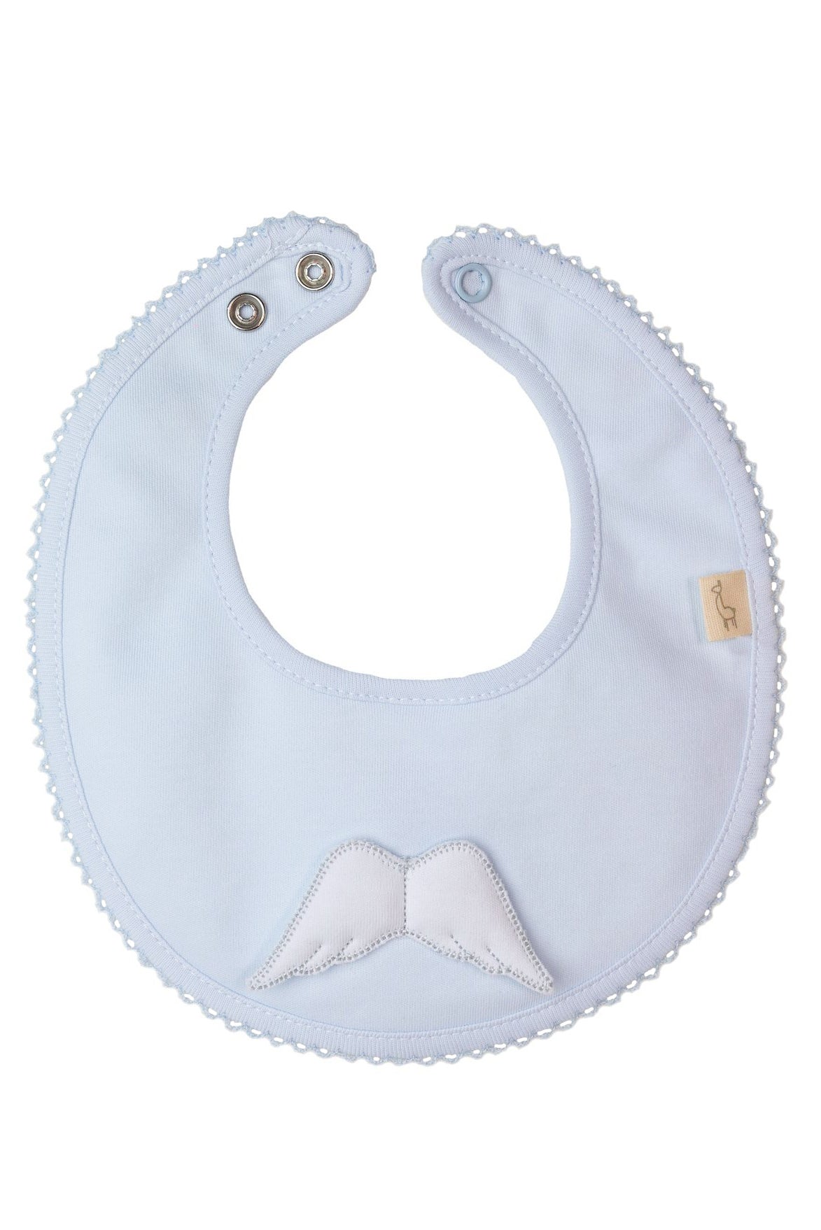 Angel Wing Round Cotton Bib for Babies - Soft & Absorbent Drool Bibs for Newborns & Infants - Perfect for Feeding, Teething, and Everyday Use