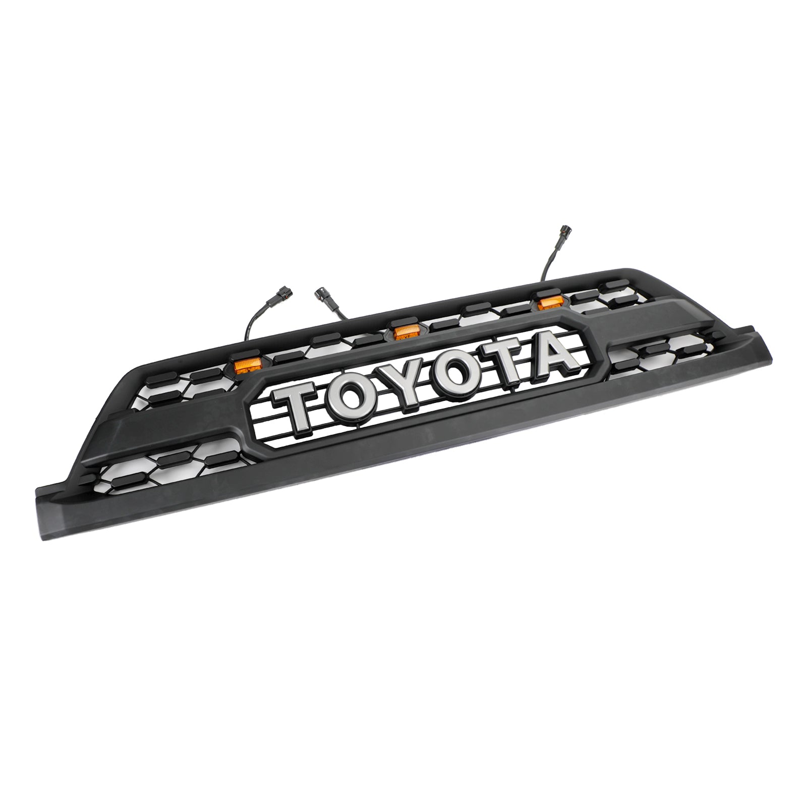 02-05 Toyota 4Runner TRD PRO Style Front Bumper Grille with Amber Lights & Toyota Letter - Off-Road Upgrade for Adventure & Truck Customization