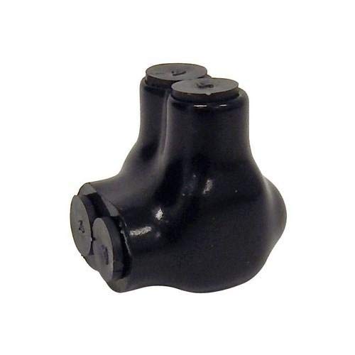 Morris 97107 3/0-#6 Black Insulated 2-Conductor Side Entry Splice (15-Pack) - Ideal for Automotive Wiring, Marine Applications & Electrical Repairs