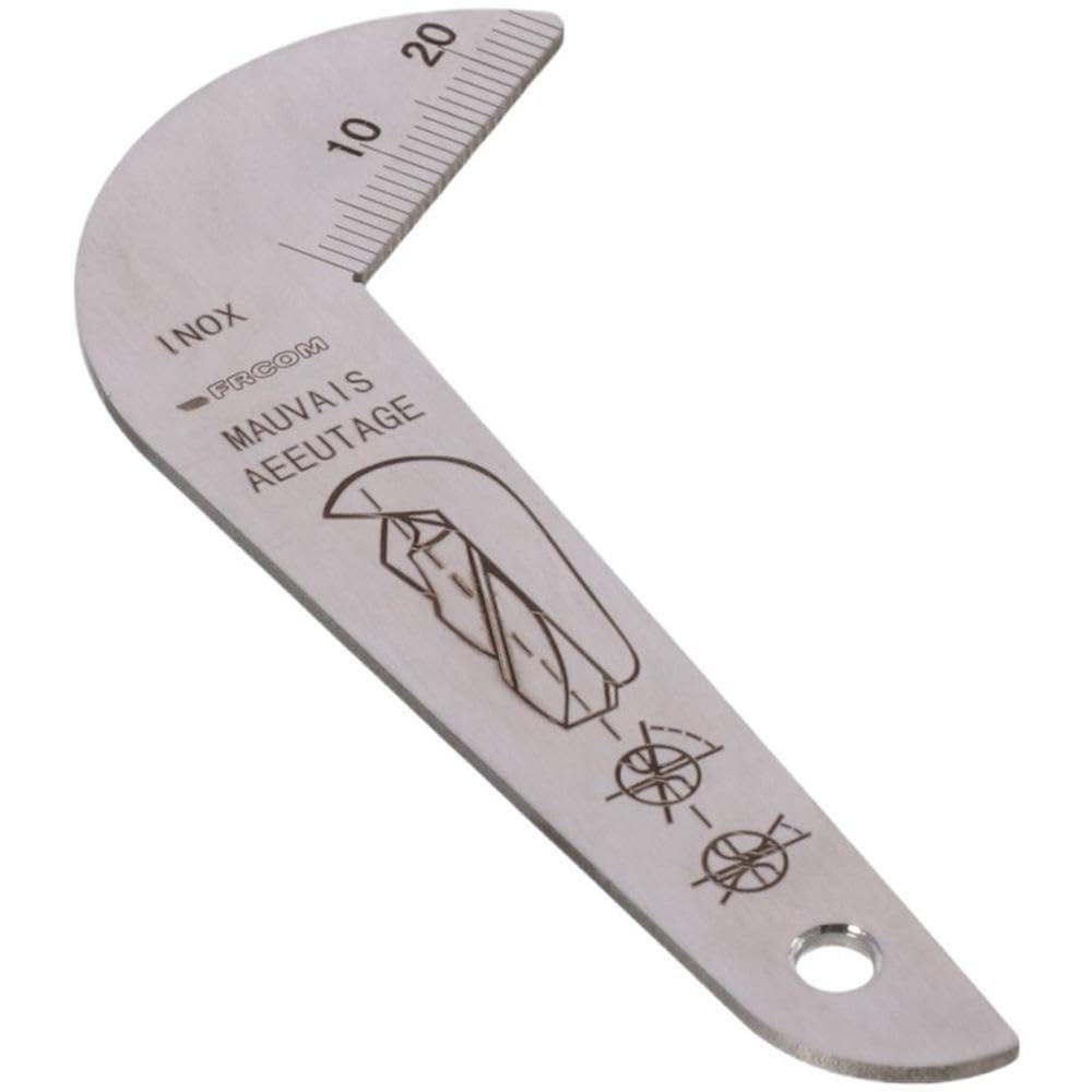 Durable 118° Drill Bit Gauge - Stainless Steel Sharpening Tool for Workers