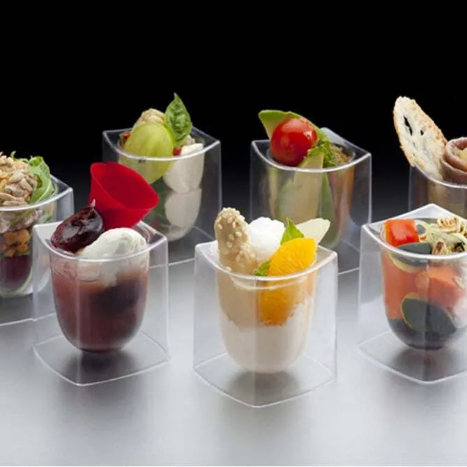 Premium Small Appetizer Glasses - Elegant Shot Glasses for Cocktails, Desserts & Party Serving (Set of 6) - Perfect for Wine Tasting, Wedding Receptions & Home Entertaining