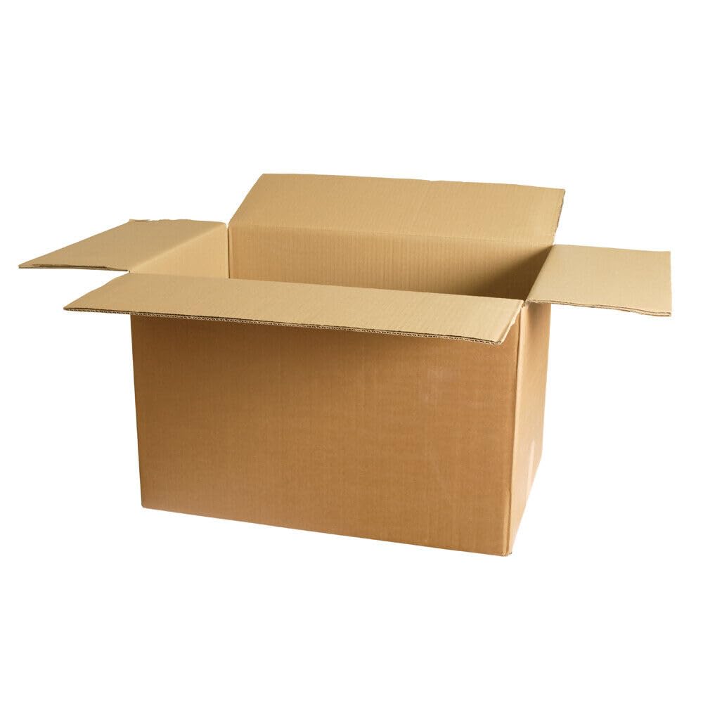 18x12x12 Heavy Duty Corrugated Moving Boxes (44 ECT, Pack of 5) - Single Wall Shipping Boxes for Business, Office & Home Storage | Perfect for Packing, Moving & Ecommerce Shipping