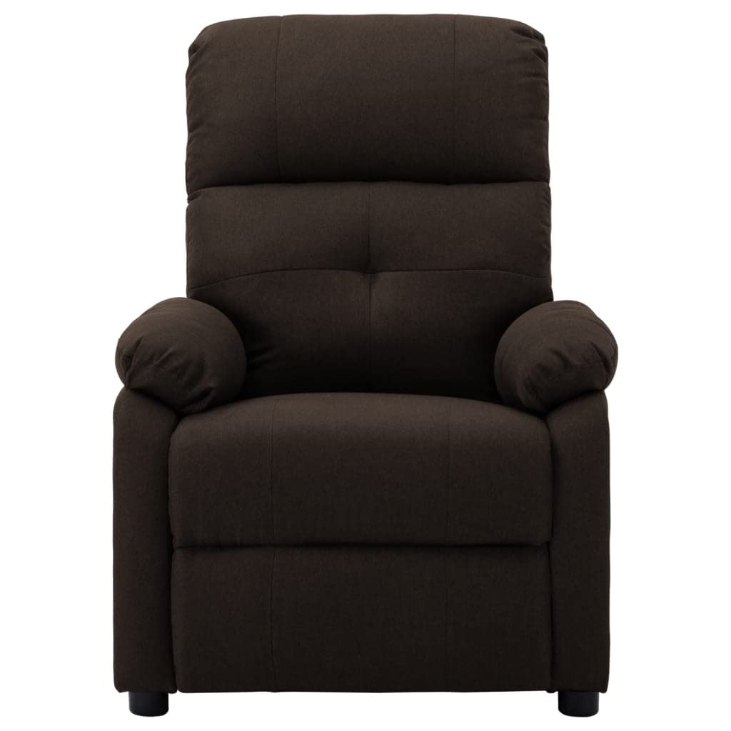 Electric Massage Recliner Chair with Ottoman - Dark Brown Fabric Single Recliner Sofa for Living Room, Bedroom & Office - Remote Control & Footrest - Perfect for Relaxation, TV Watching & Napping