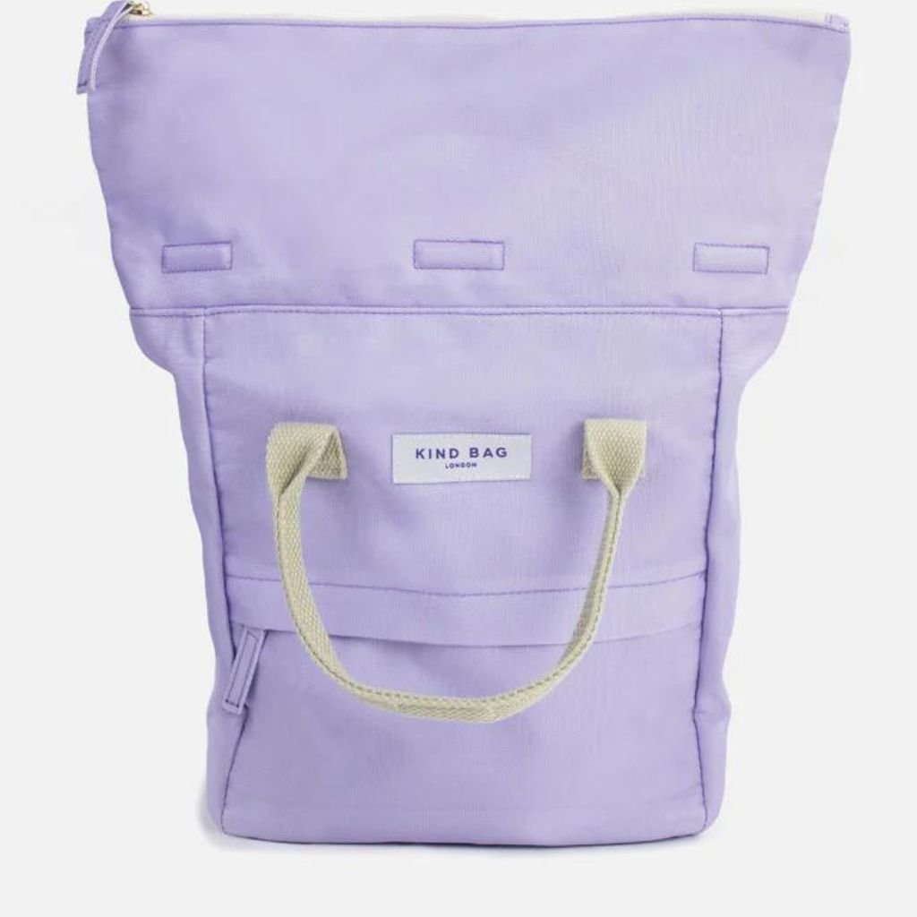 Kind Bags Hackney Mini Backpack - Lightweight Waterproof Laptop Backpack for Women & Teens, Perfect for School, Travel & Daily Use (Lilac)
