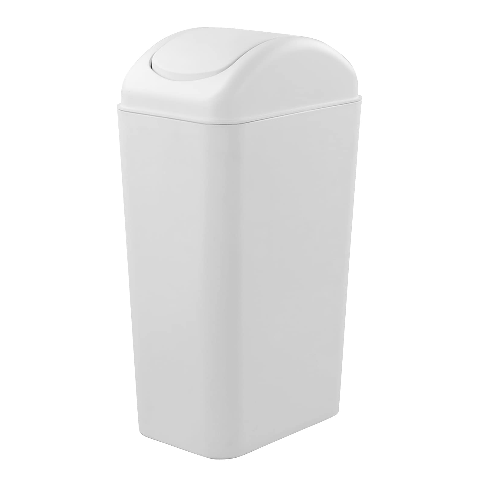 Xyskin 3.5 Gallon Plastic Trash Can with Swing Lid - Odor-Proof Bathroom Garbage Bin for Home, Office & RV - Small Wastebasket with Touch-Free Design for Bathrooms, Kitchens & Bedrooms