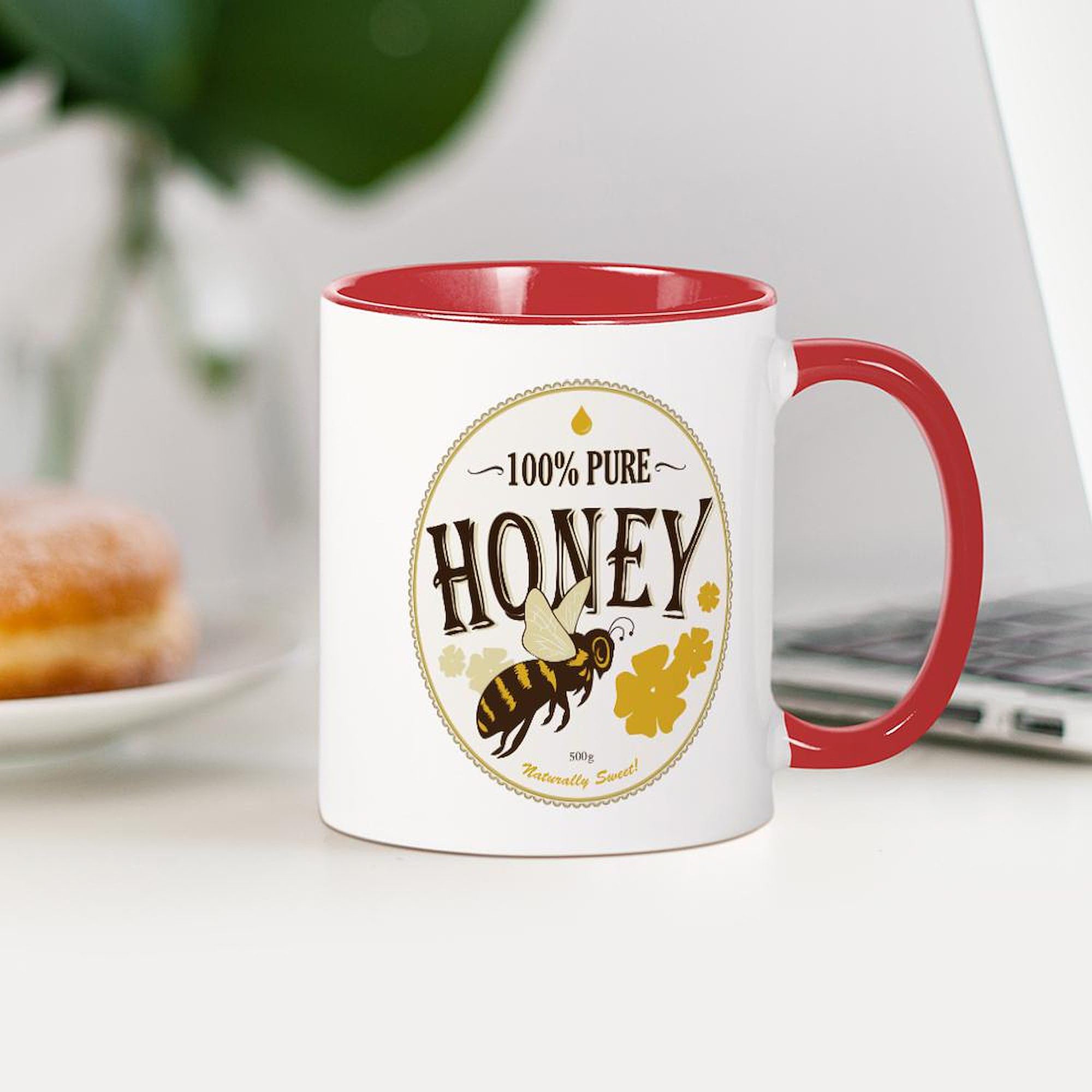Honey Label Ceramic Coffee Mug 11 oz (325 ml) - Perfect for Tea, Hot Chocolate & Office Use - CafePress