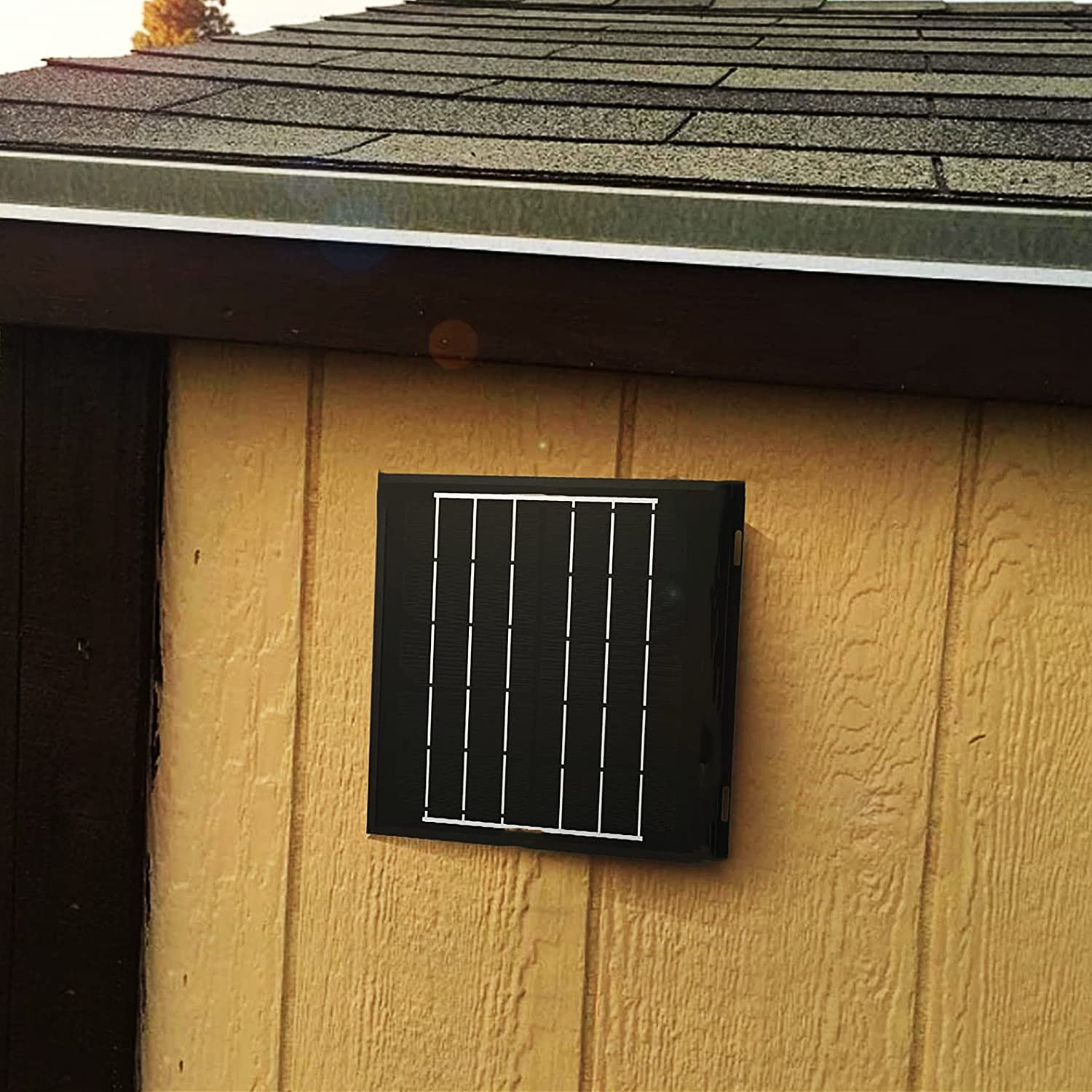 Solar Powered Chicken Coop Cooling Fan with Monocrystalline Panel - Outdoor Greenhouse & Shed Ventilation System for Poultry, Livestock & Plant Care