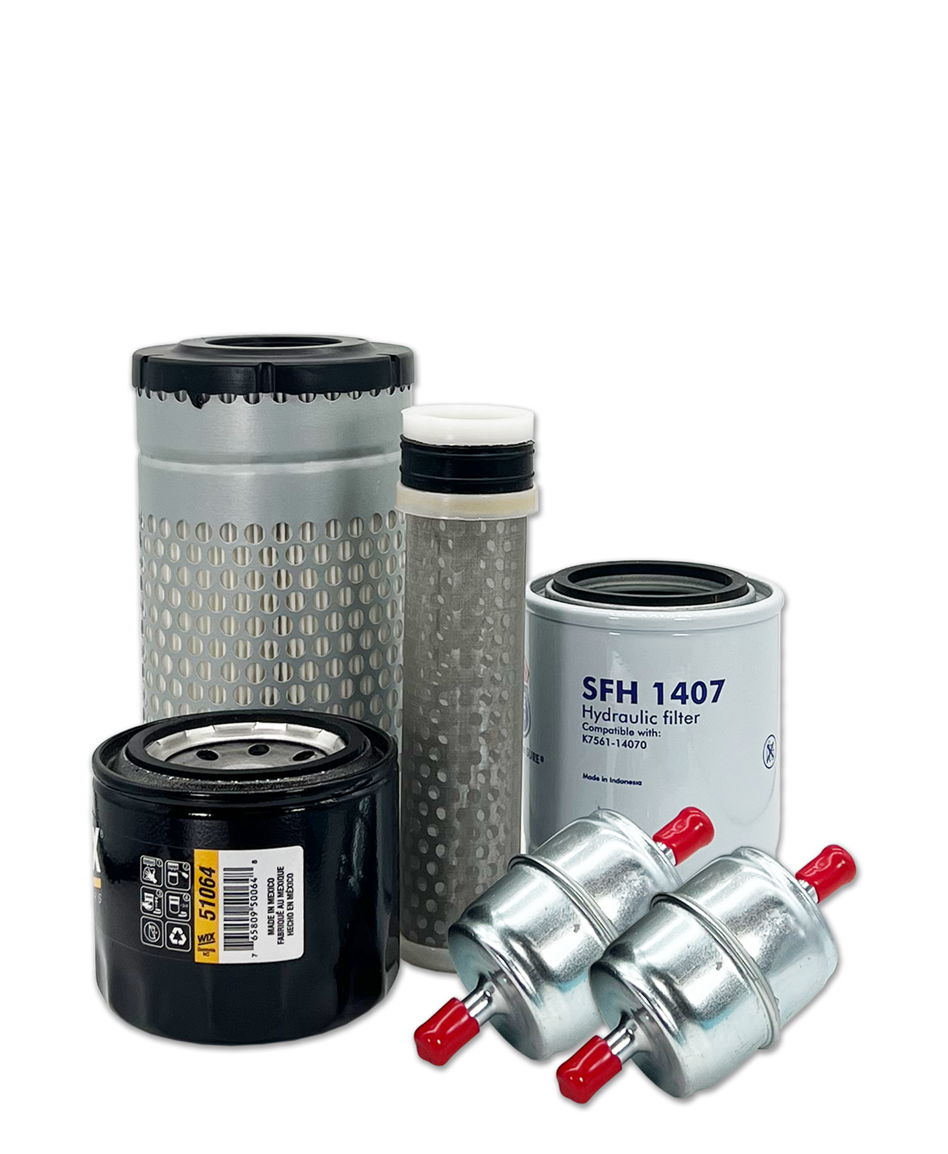 HERO® Maintenance Filter Kit for Kubota ZG222 Zero Turn Mower - Air Oil Fuel Filters Replacement Set | Perfect for Lawn Care & Landscaping Maintenance