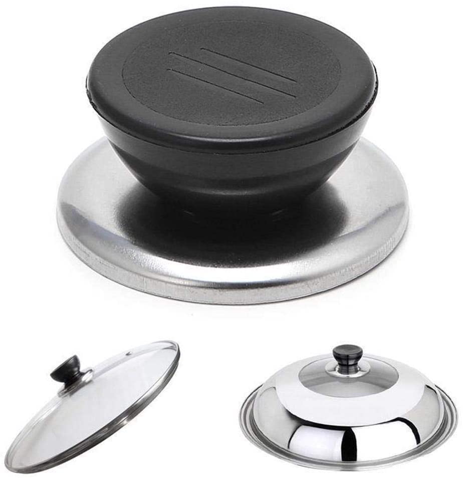 Universal Pot Lid Cover Knob Handle - Heat-Resistant Replacement Cookware Handle for Kitchen Pots & Pans - Anti-Scalding Black Grip for Safe Cooking & Baking Accessories (Ideal for Stovetop, Oven & Everyday Kitchen Use)