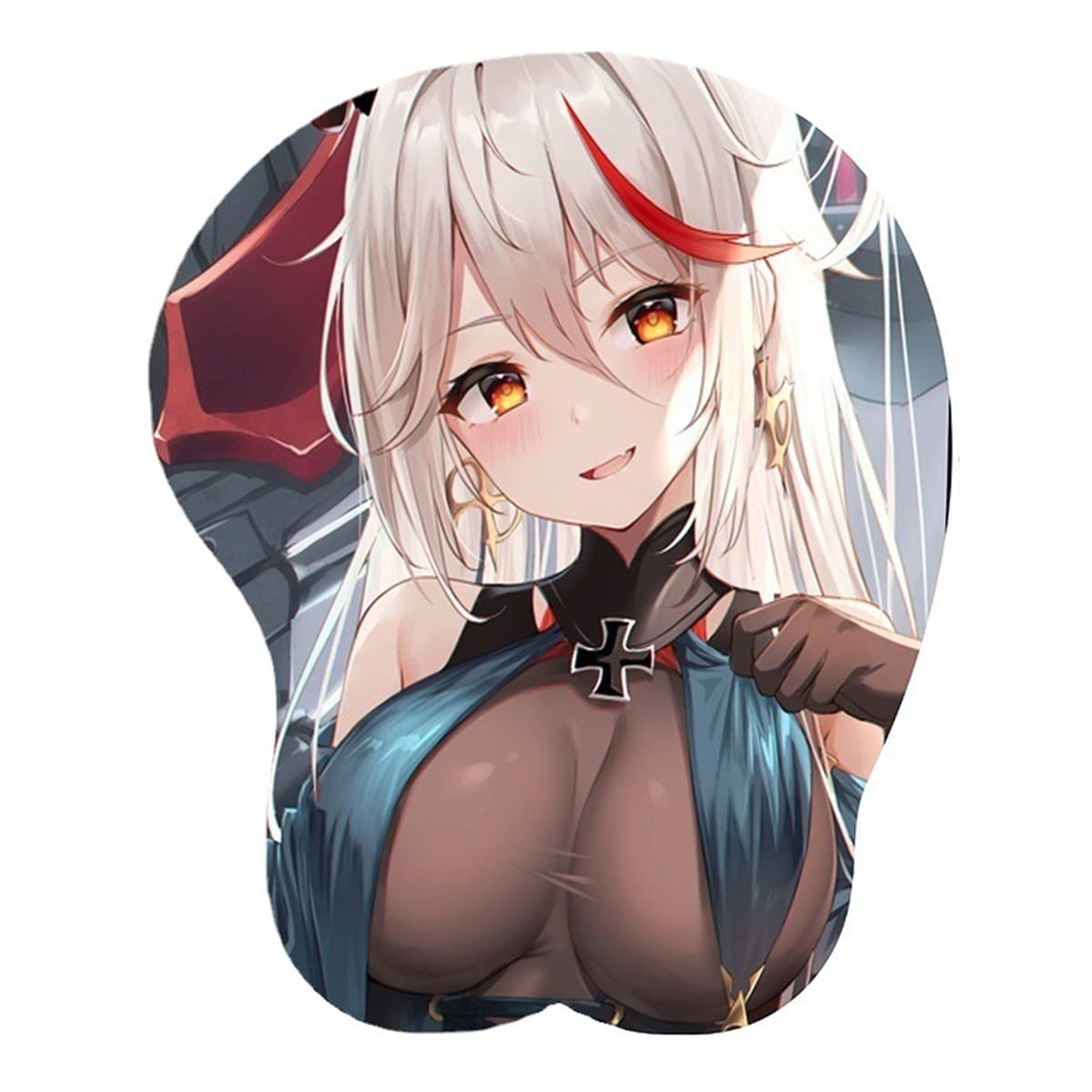 Genshin Impact Kazuha 3D Mouse Pad with Wrist Support - Ergonomic Silica Gel Wrist Rest, Non-Slip Milk Fiber Fabric Gaming Mouse Mat for PC & Laptop - Perfect for Anime Fans & Long Gaming Sessions