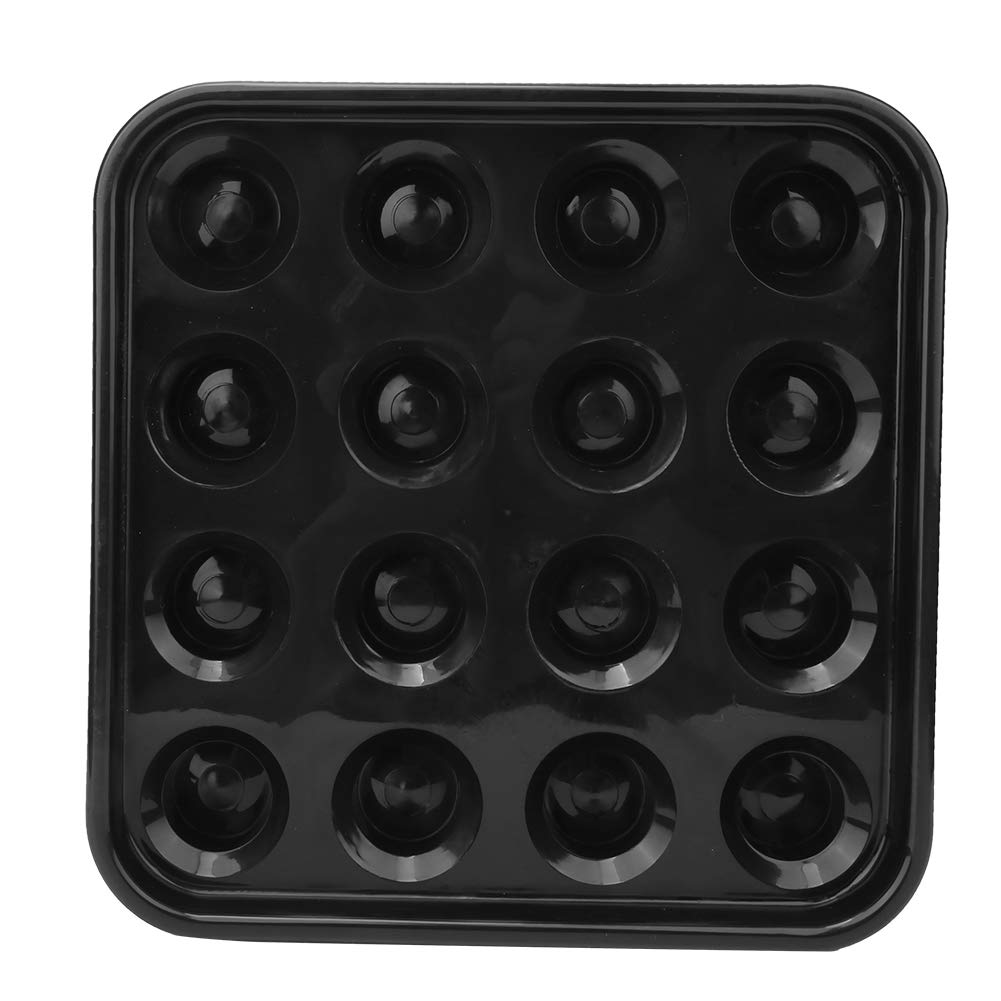 16-Ball Pool Ball Tray - Black Plastic Billiard Ball Holder & Storage Organizer for Pool, Snooker & Billiards | Perfect for Home Game Rooms, Bars & Pool Halls