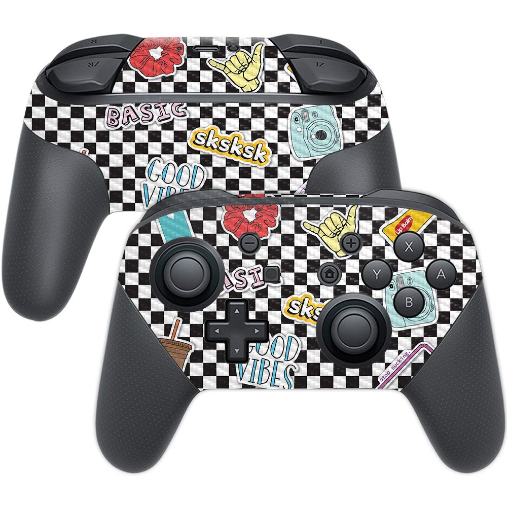 MightySkins Protective Skin Cover for Nintendo Switch Pro Controller - VSCO Girl Design | Durable Vinyl Wrap | Easy to Apply & Remove | Made in USA | Perfect for Gaming, Travel & Customization