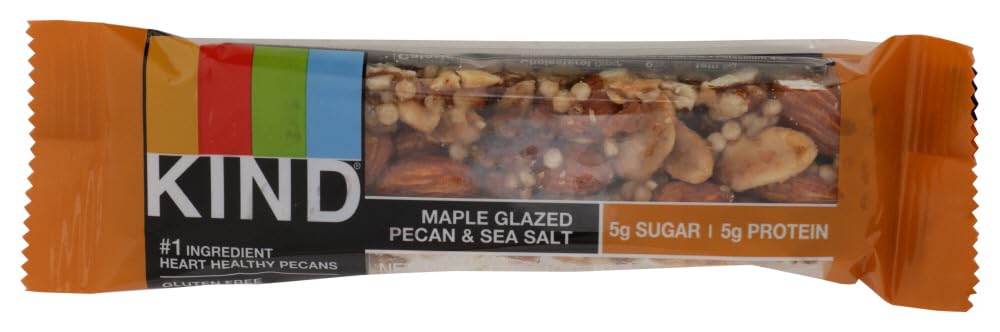 KIND Nuts & Spices Maple Glazed Pecan & Sea Salt Protein Bars - 24 Count - Healthy Snacks for Hiking, Office & On-the-Go Energy
