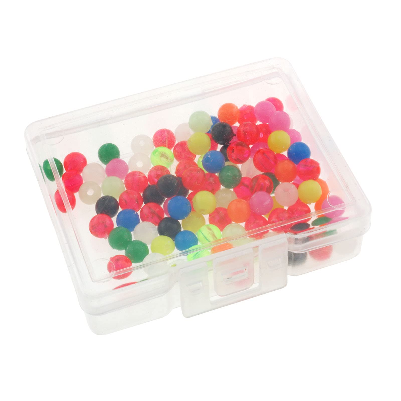 E-outstanding 100pcs 5mm Glow in the Dark Fishing Beads Set - Round Float Night Fishing Lures & Baits Accessories for Trout, Salmon, Carp Fishing | Perfect for Night Fishing, Ice Fishing, and Deep Sea Angling