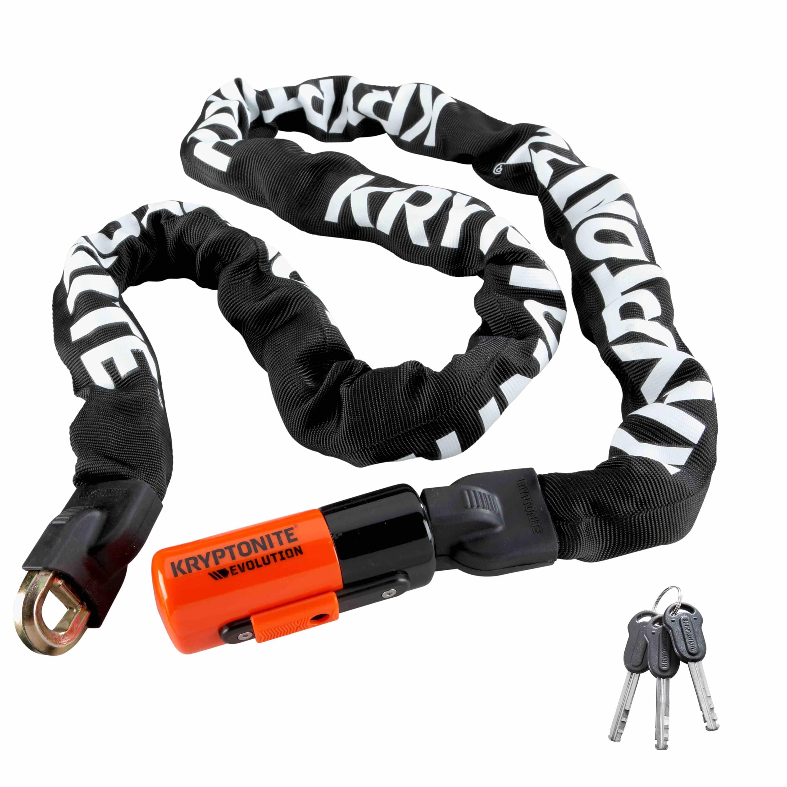 Kryptonite 1016 Evolution 9.7 lb Heavy Duty Bike Lock Chain - 5.25 ft 10mm Steel Security Chain with Keys for Bicycles, E-Bikes, Motorcycles & Scooters | Theft Protection for Urban Commuting & Outdoor Adventures
