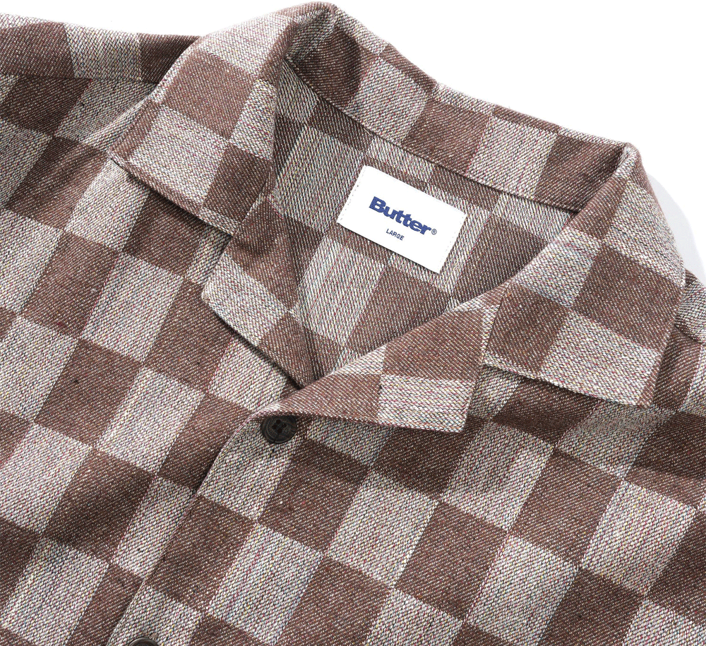 Checker Vacation Short Sleeve Shirt for Men - Casual Summer Hawaiian Style Button Down Shirt - Perfect for Beach, Party, and Outdoor Activities